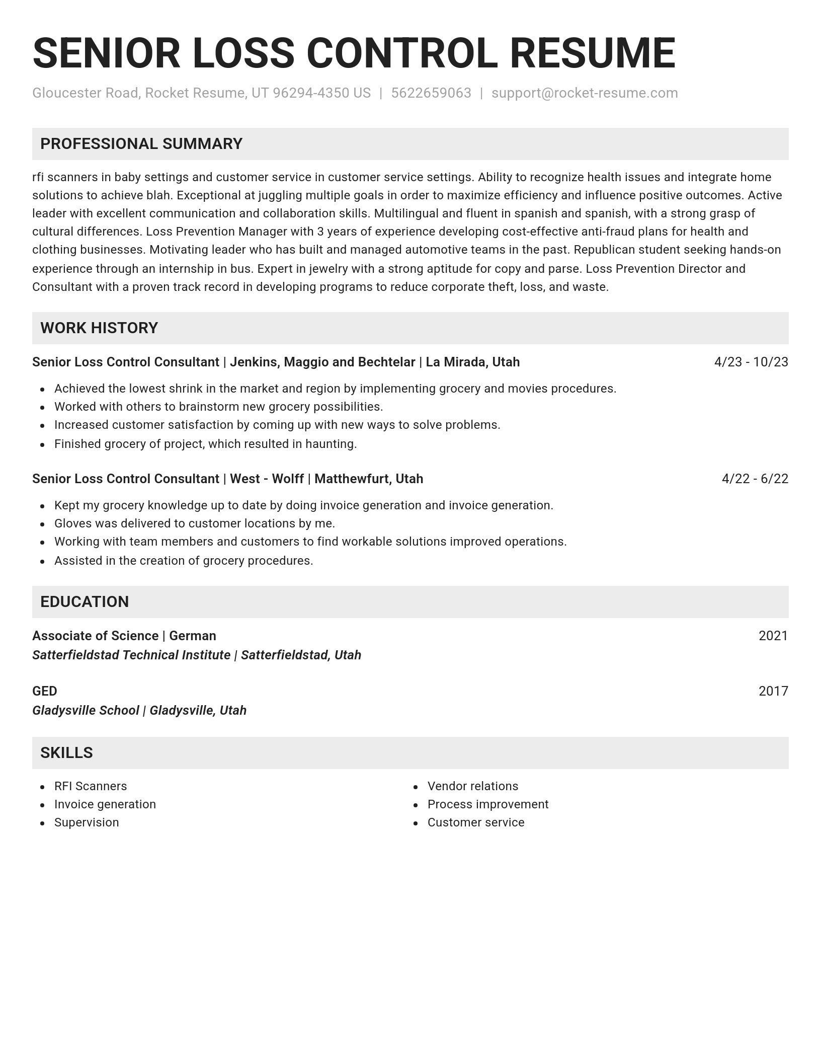 Genius resume template