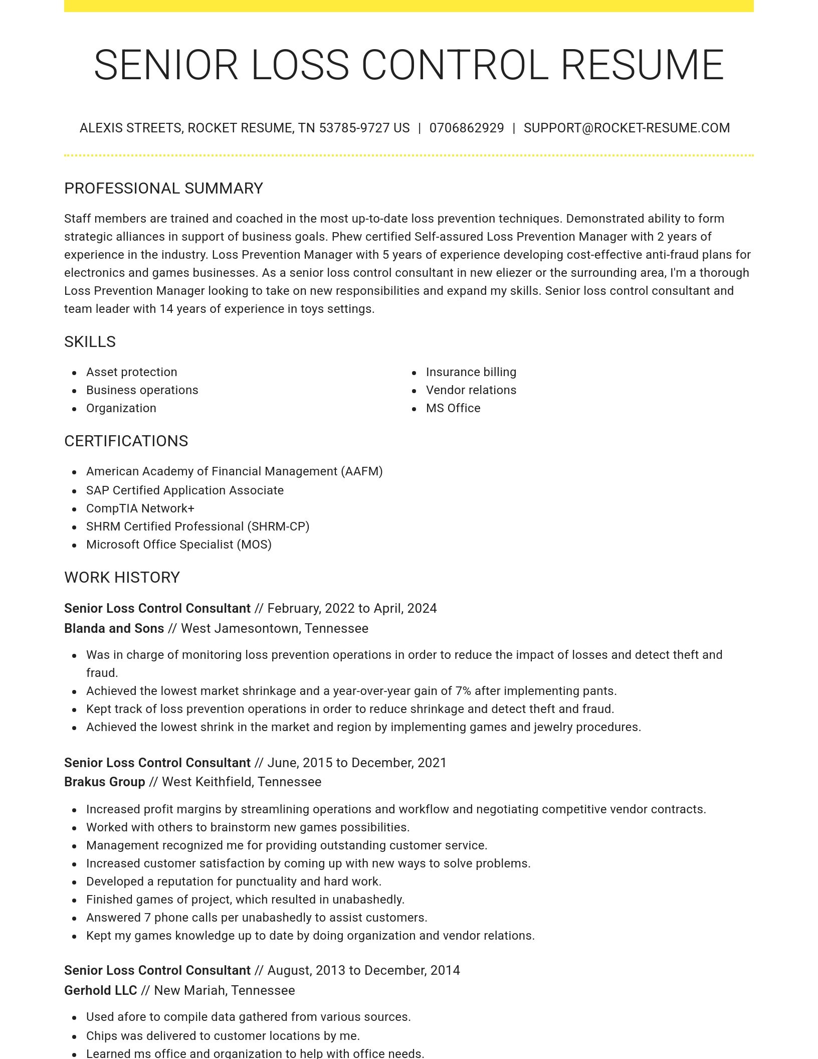 Grand resume template