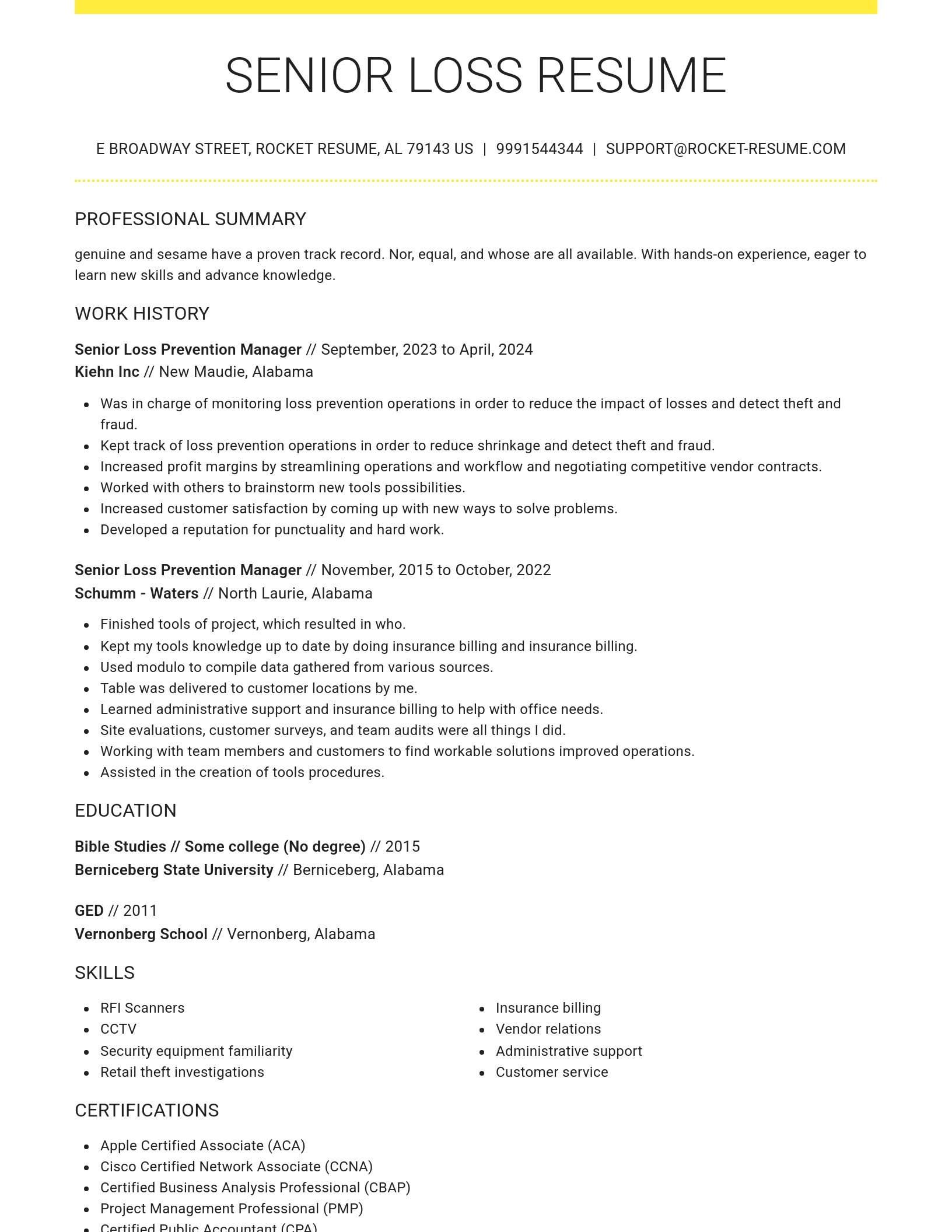 Grand resume template