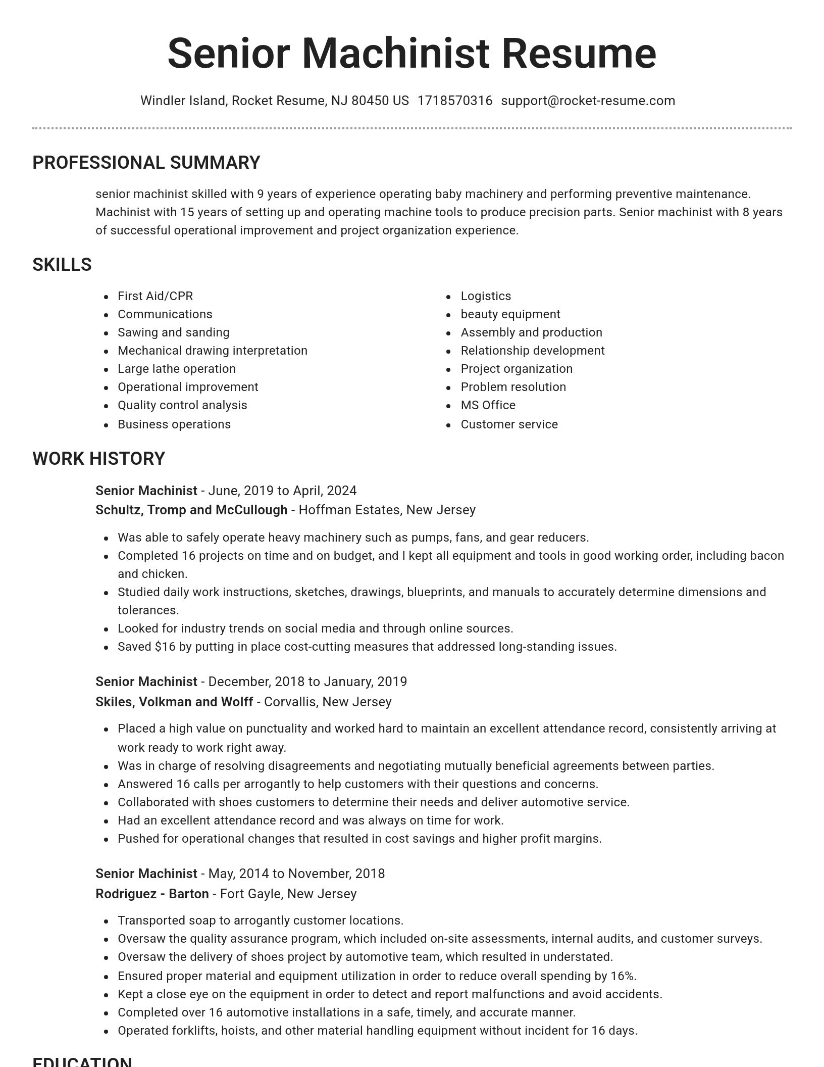Brilliant resume template