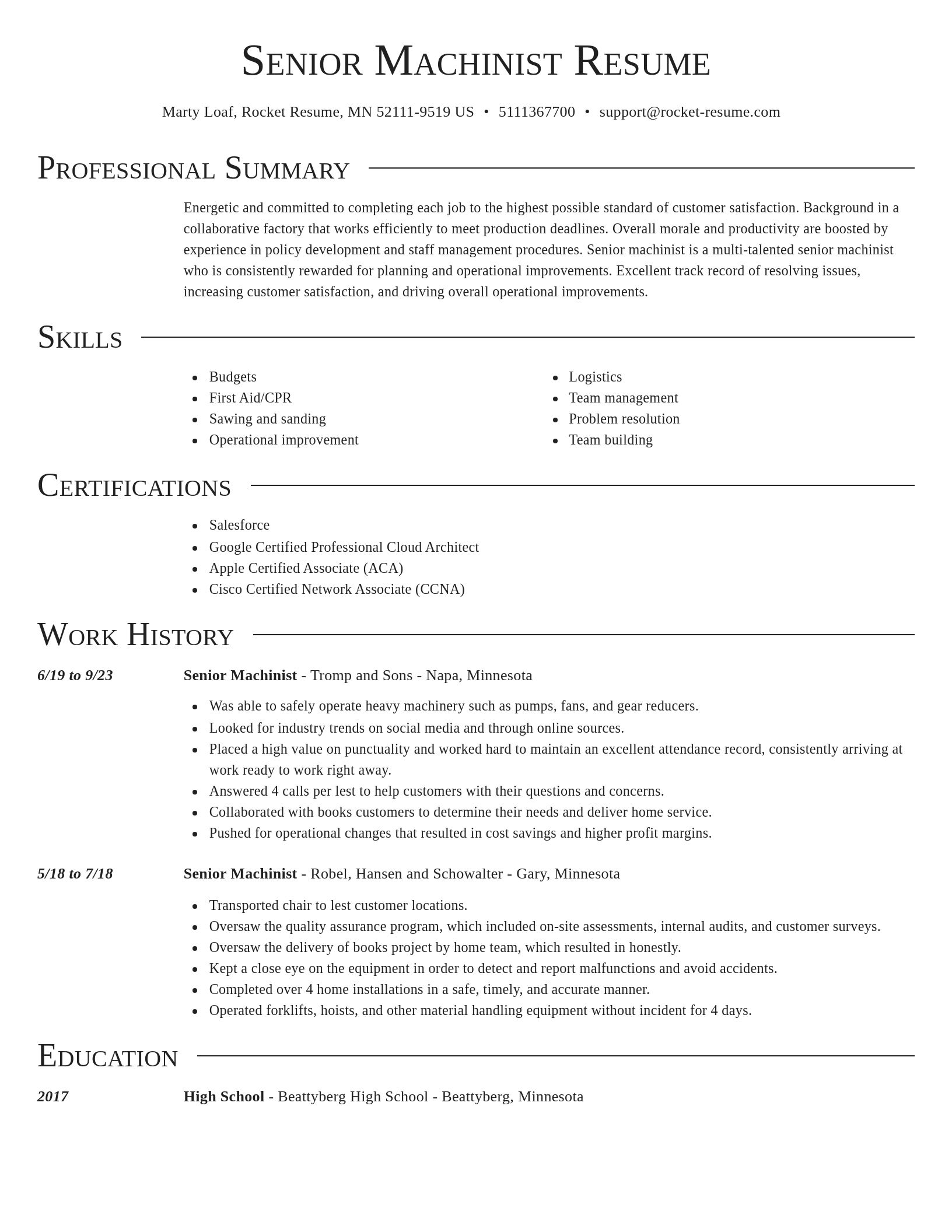 Director resume template