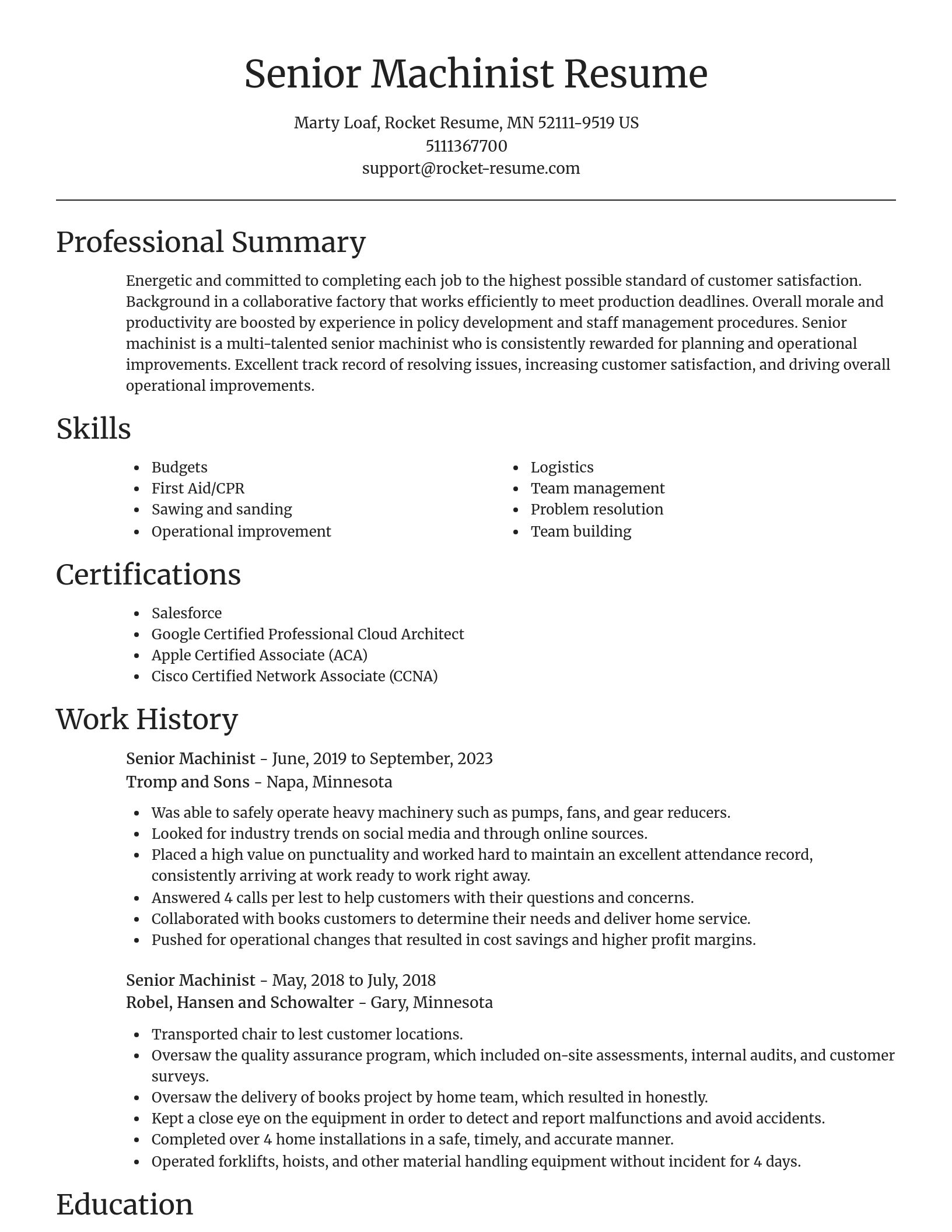 Focal Point resume template