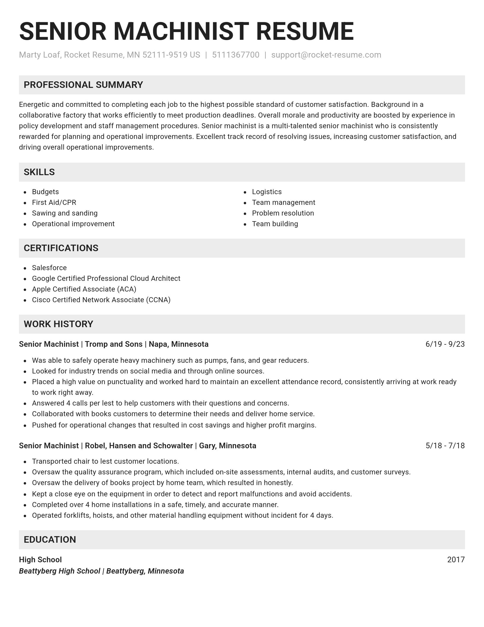 Genius resume template