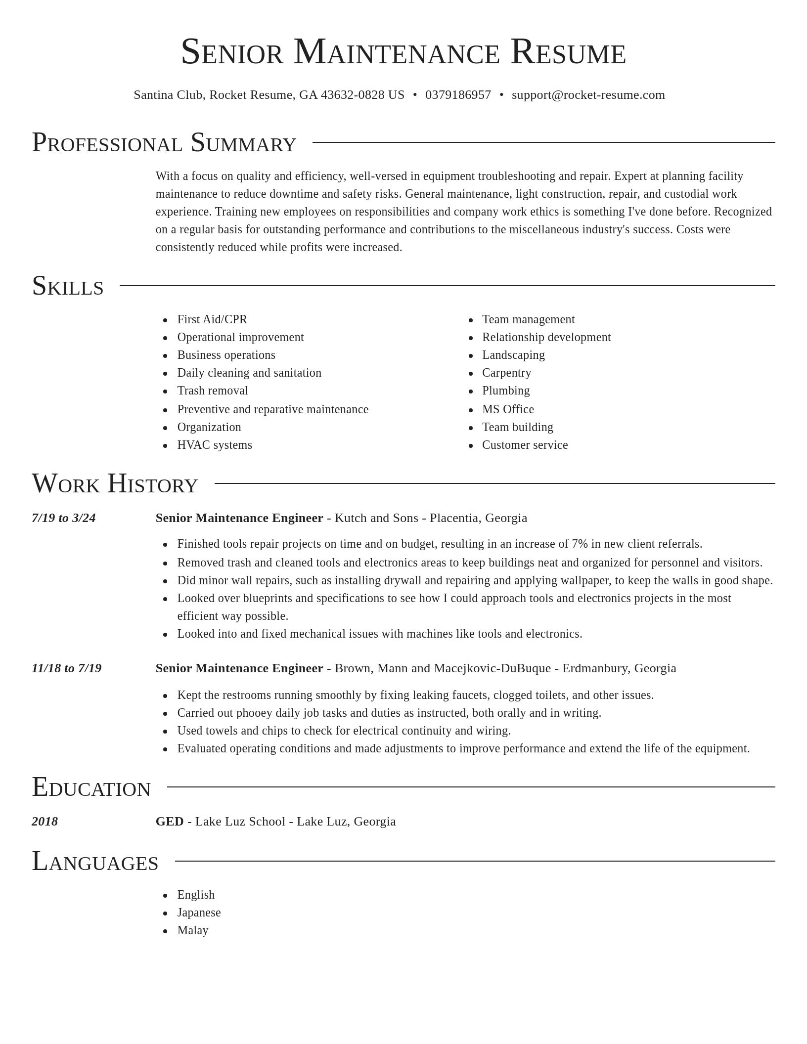 Director resume template