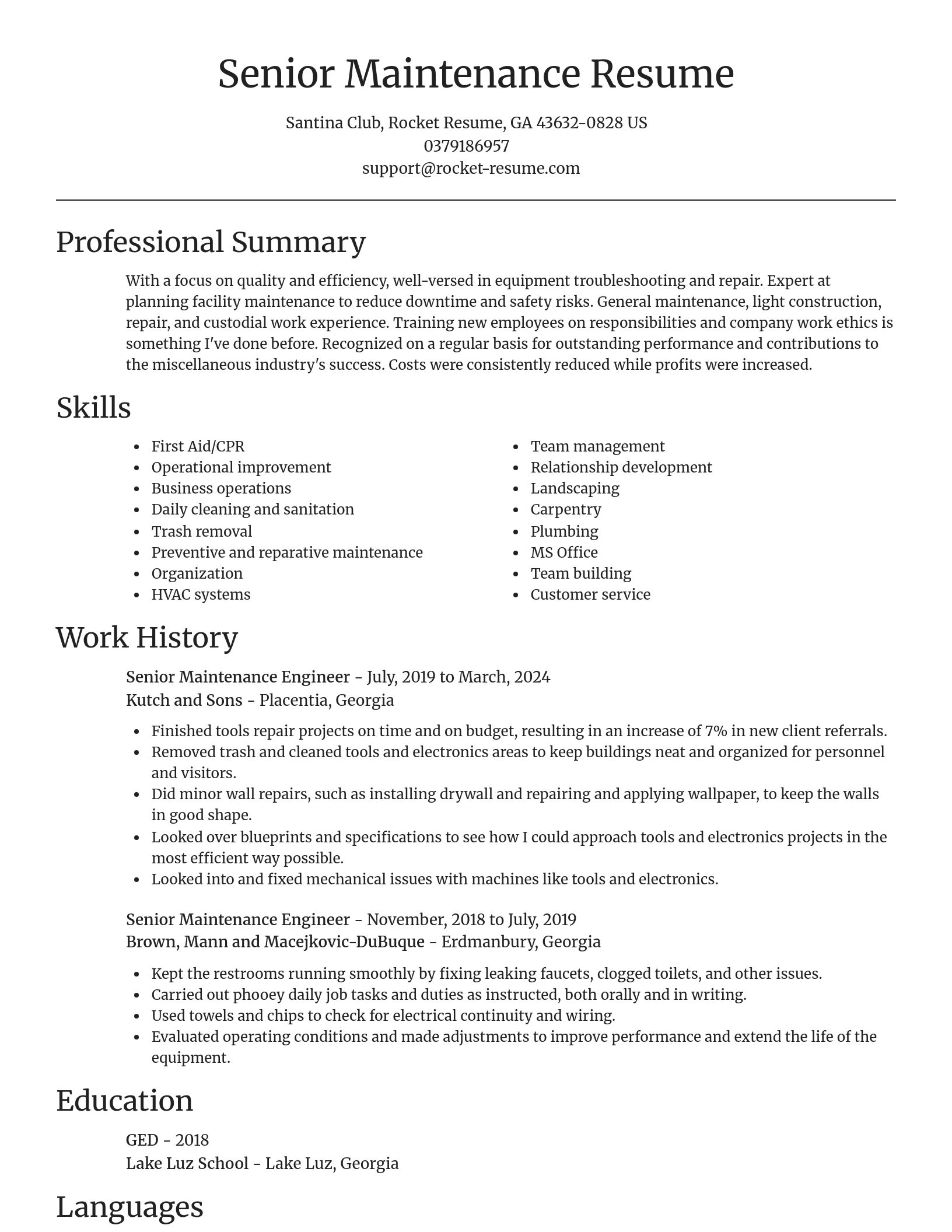 Focal Point resume template