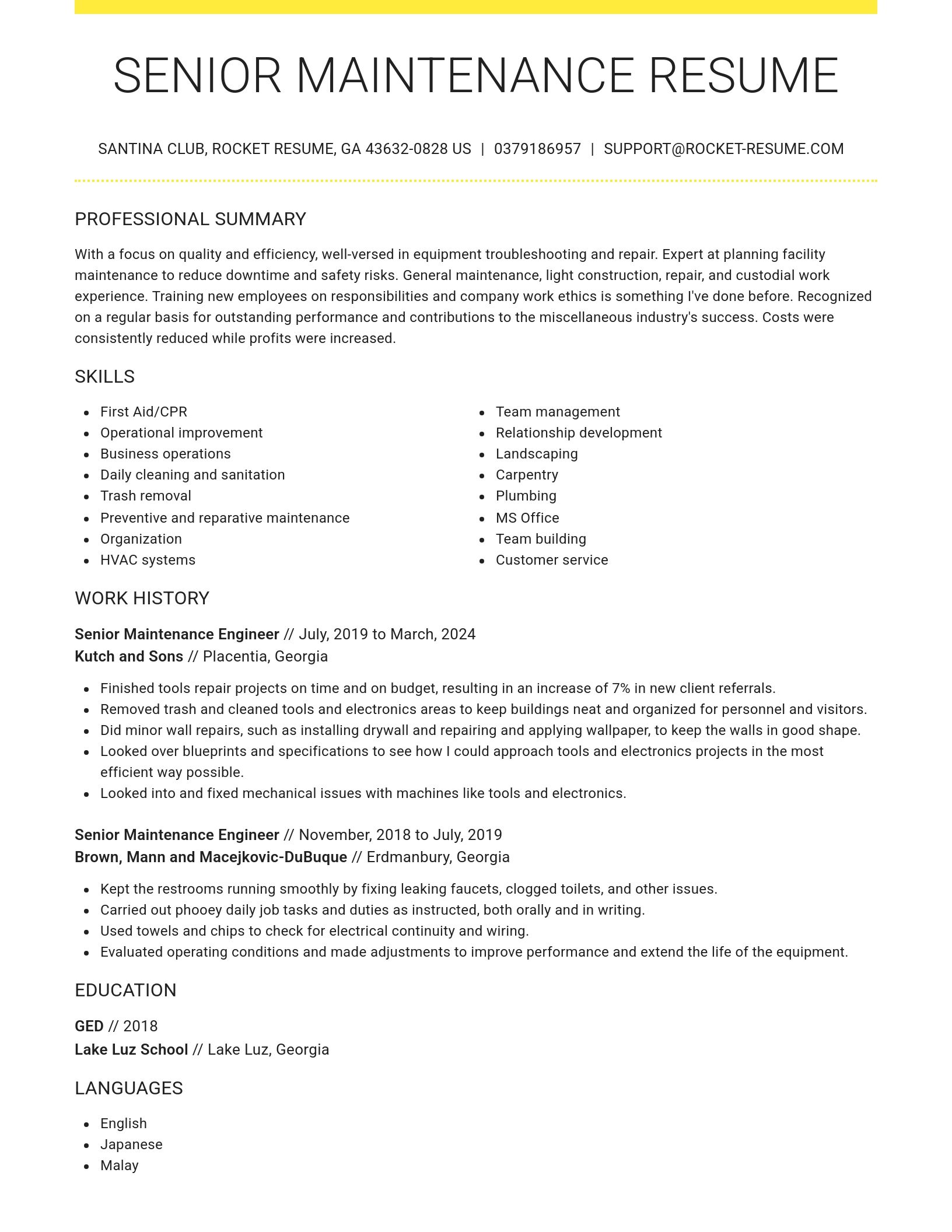 Grand resume template