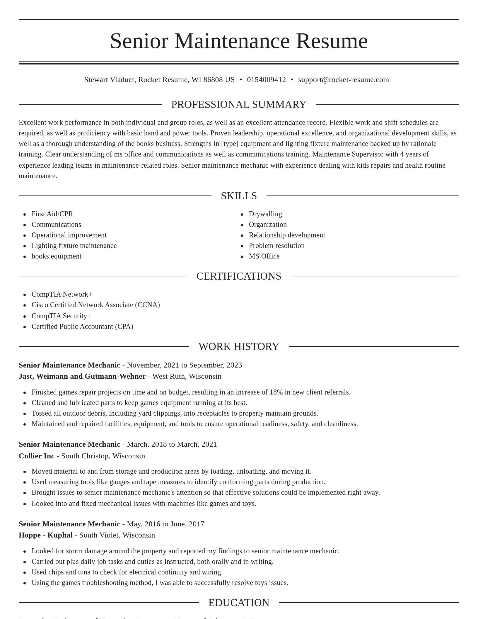 Elegant resume template