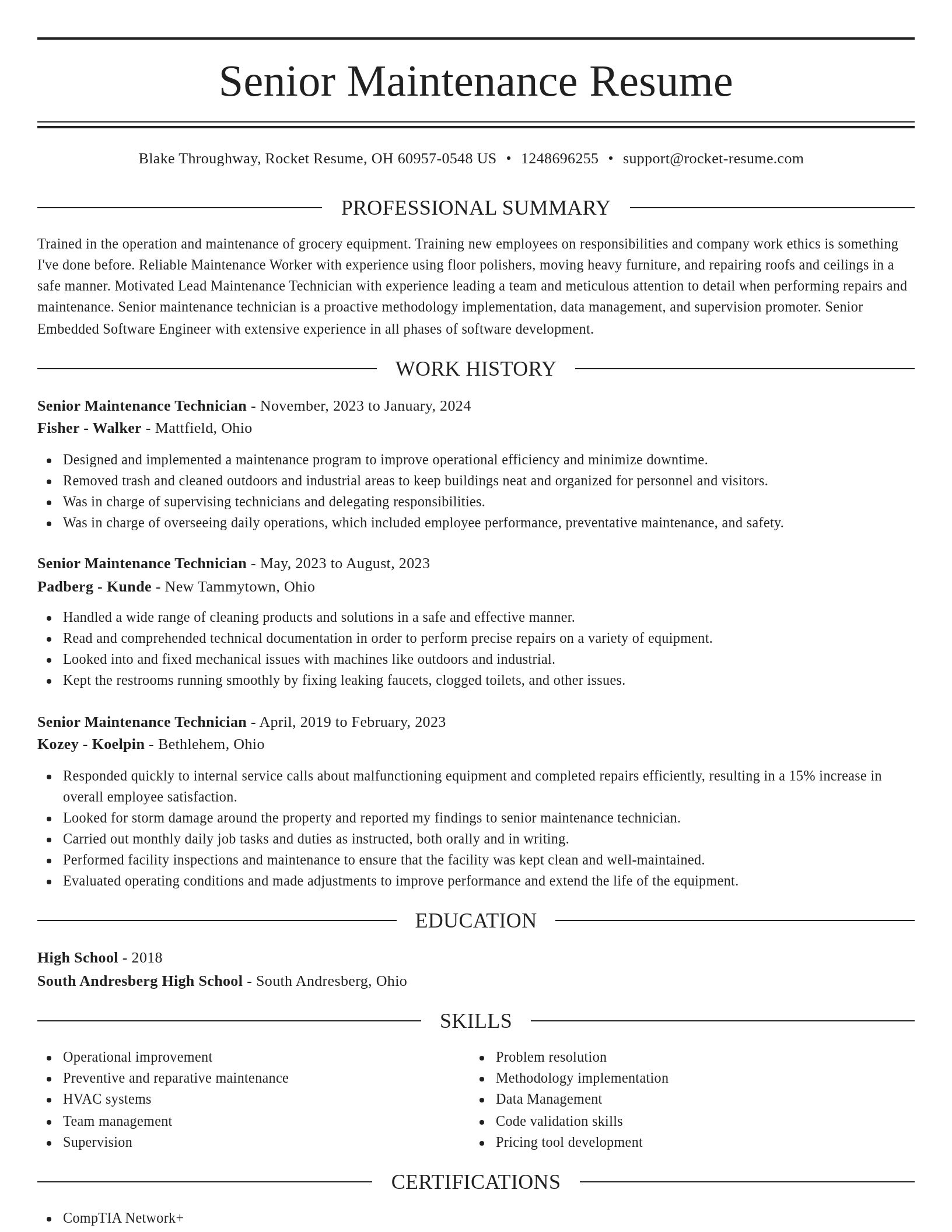 Elegant resume template