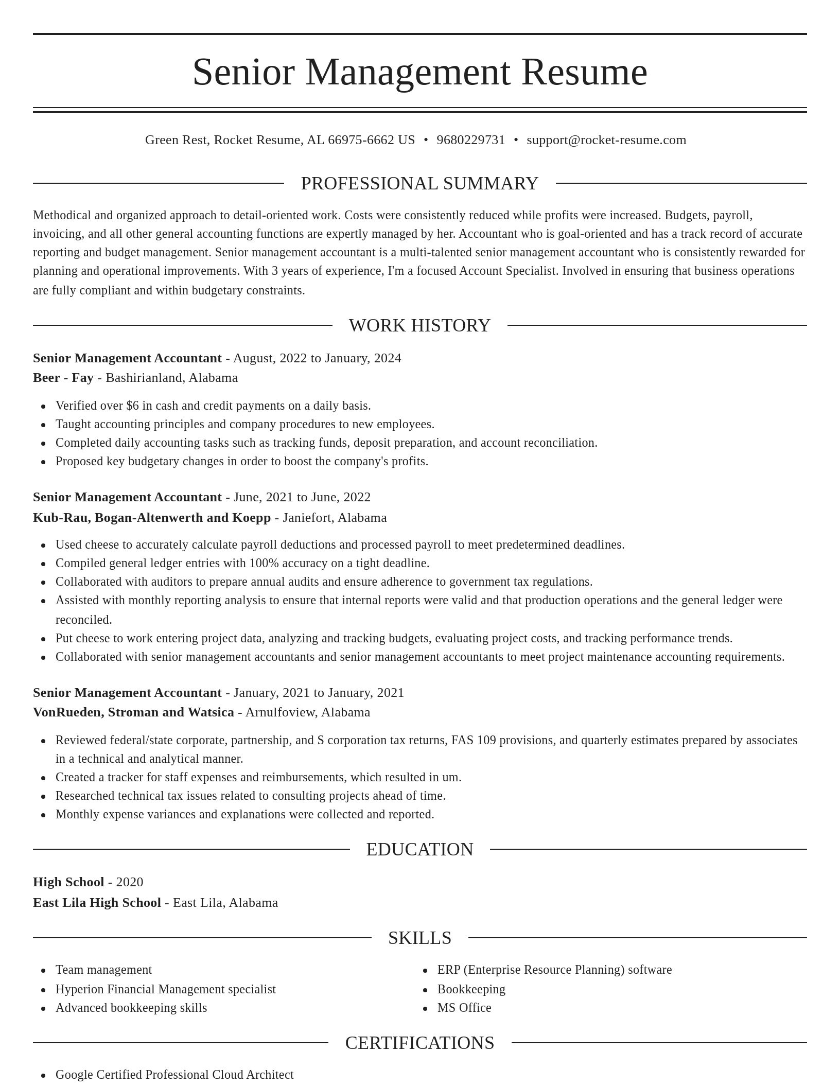 Elegant resume template