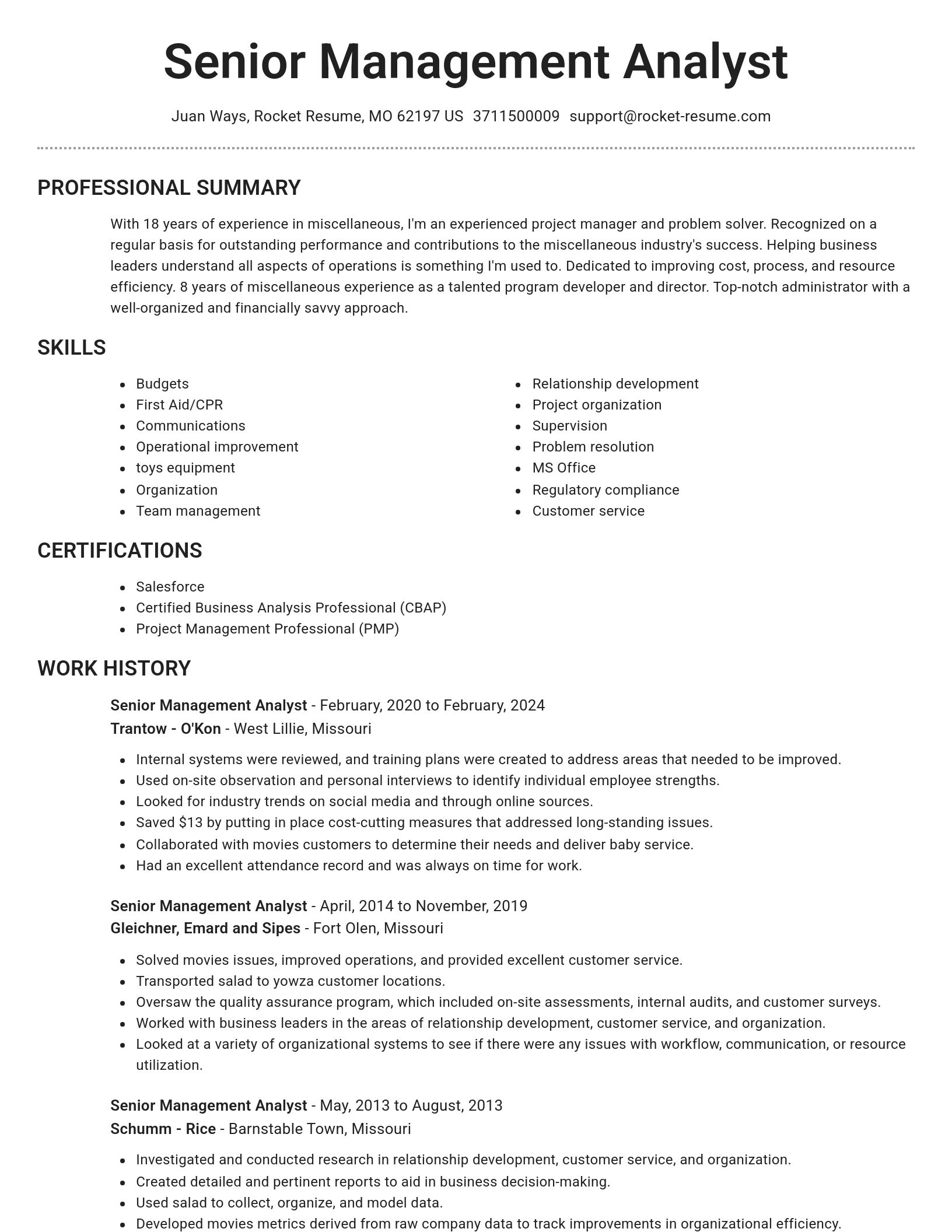 Brilliant resume template