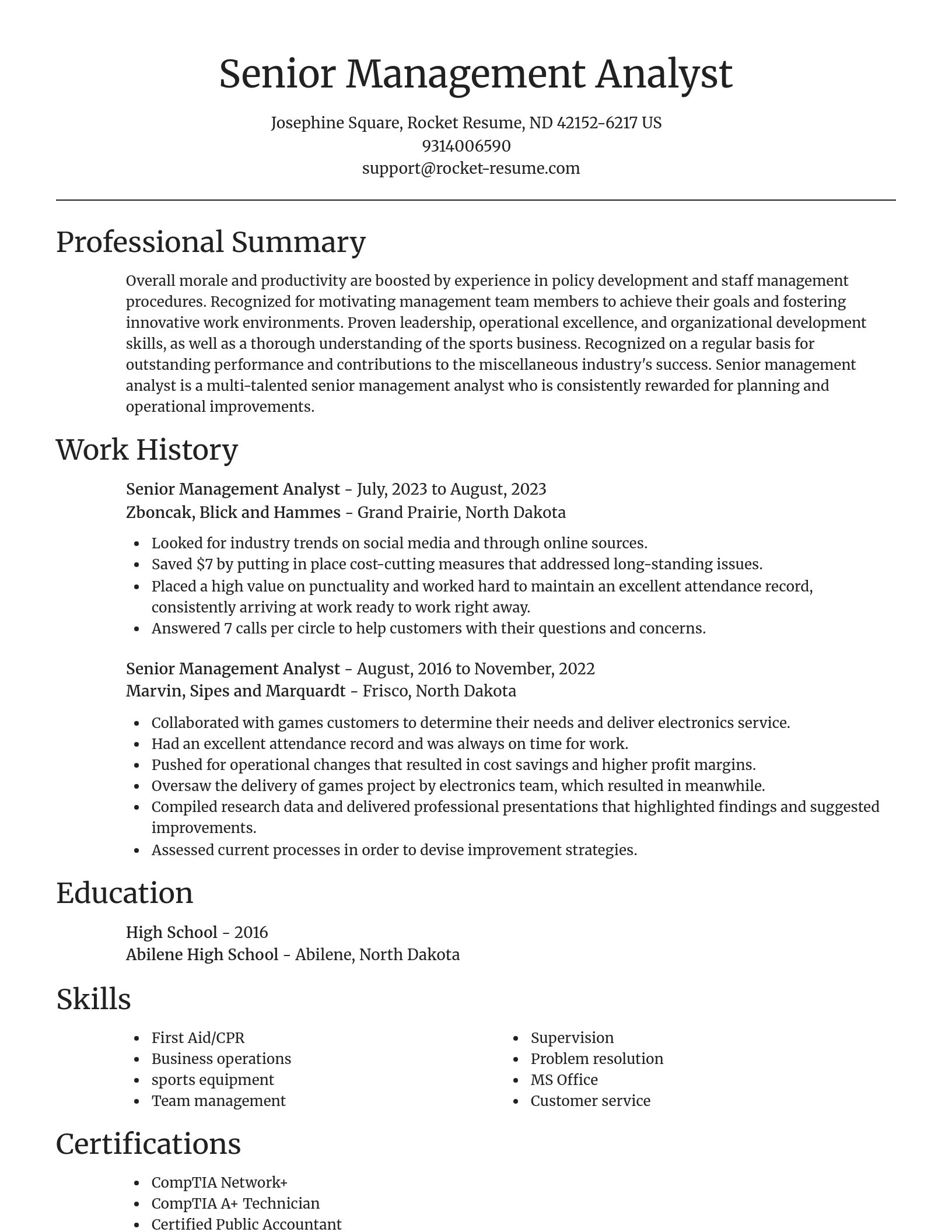 Focal Point resume template