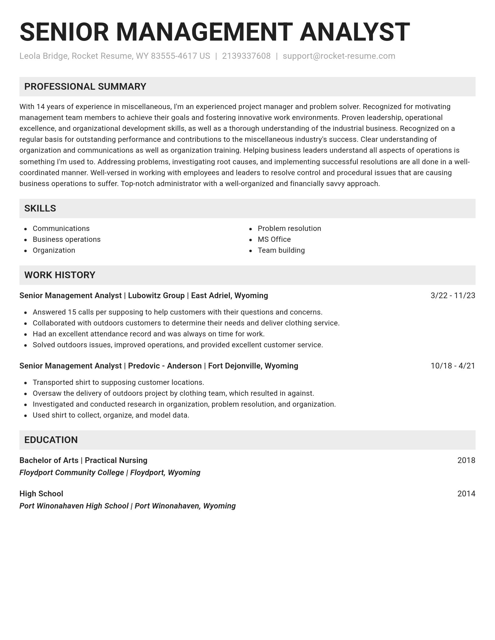 Genius resume template