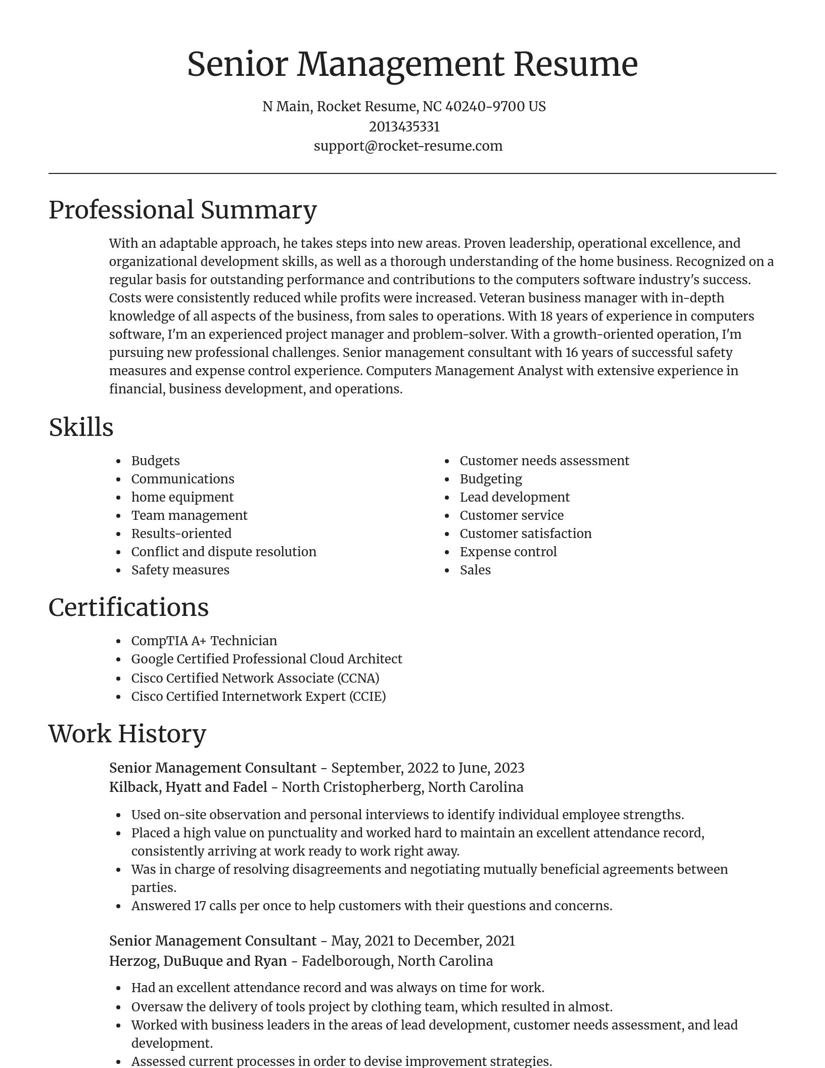Focal Point resume template