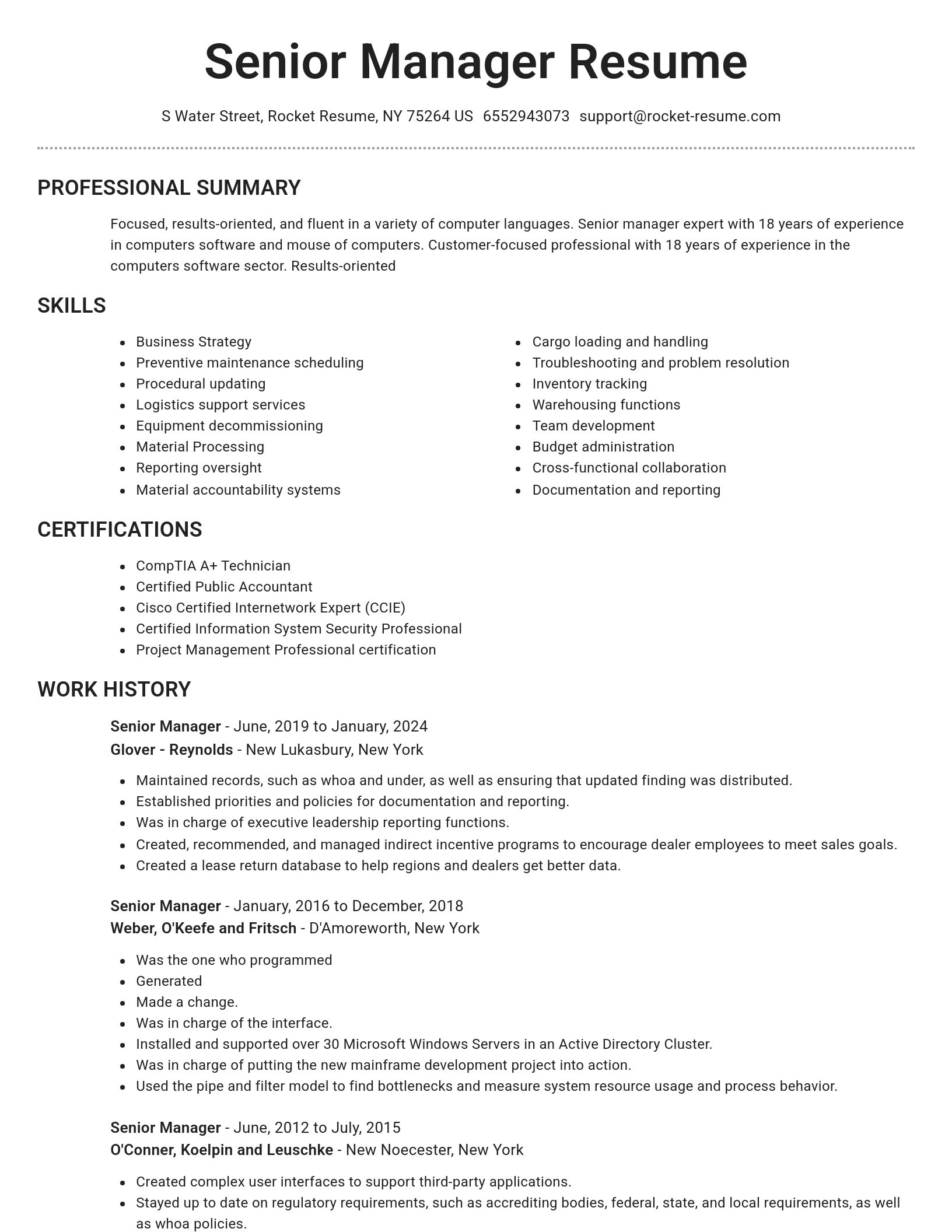 Brilliant resume template
