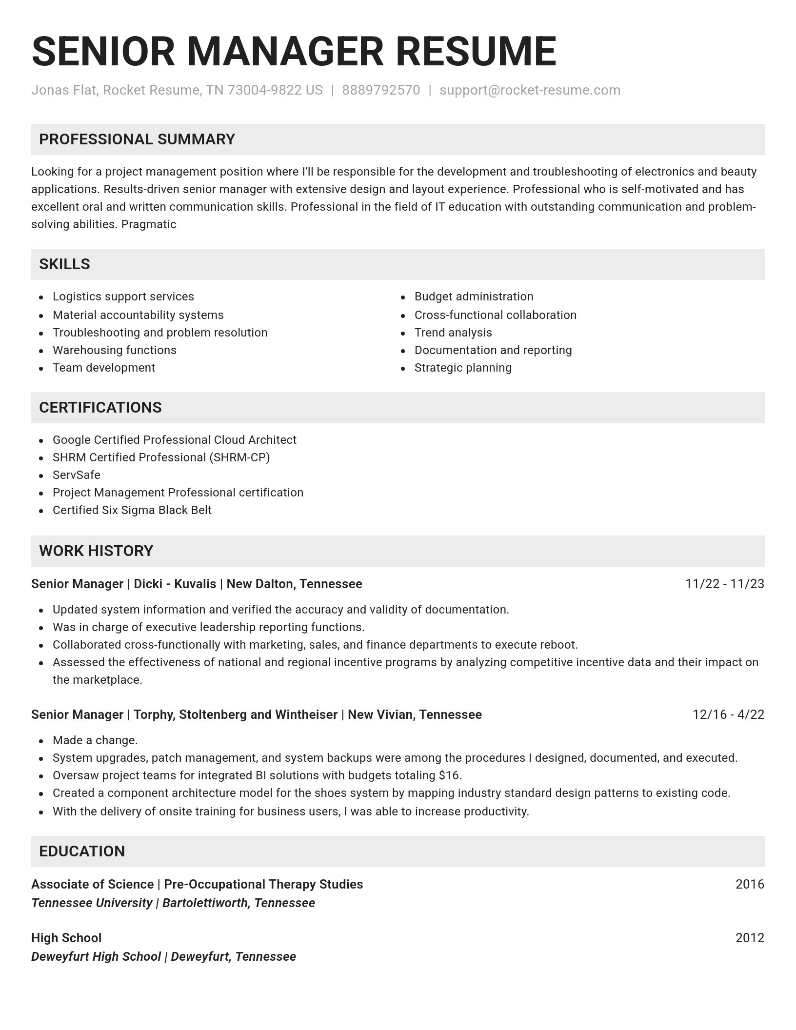 Genius resume template
