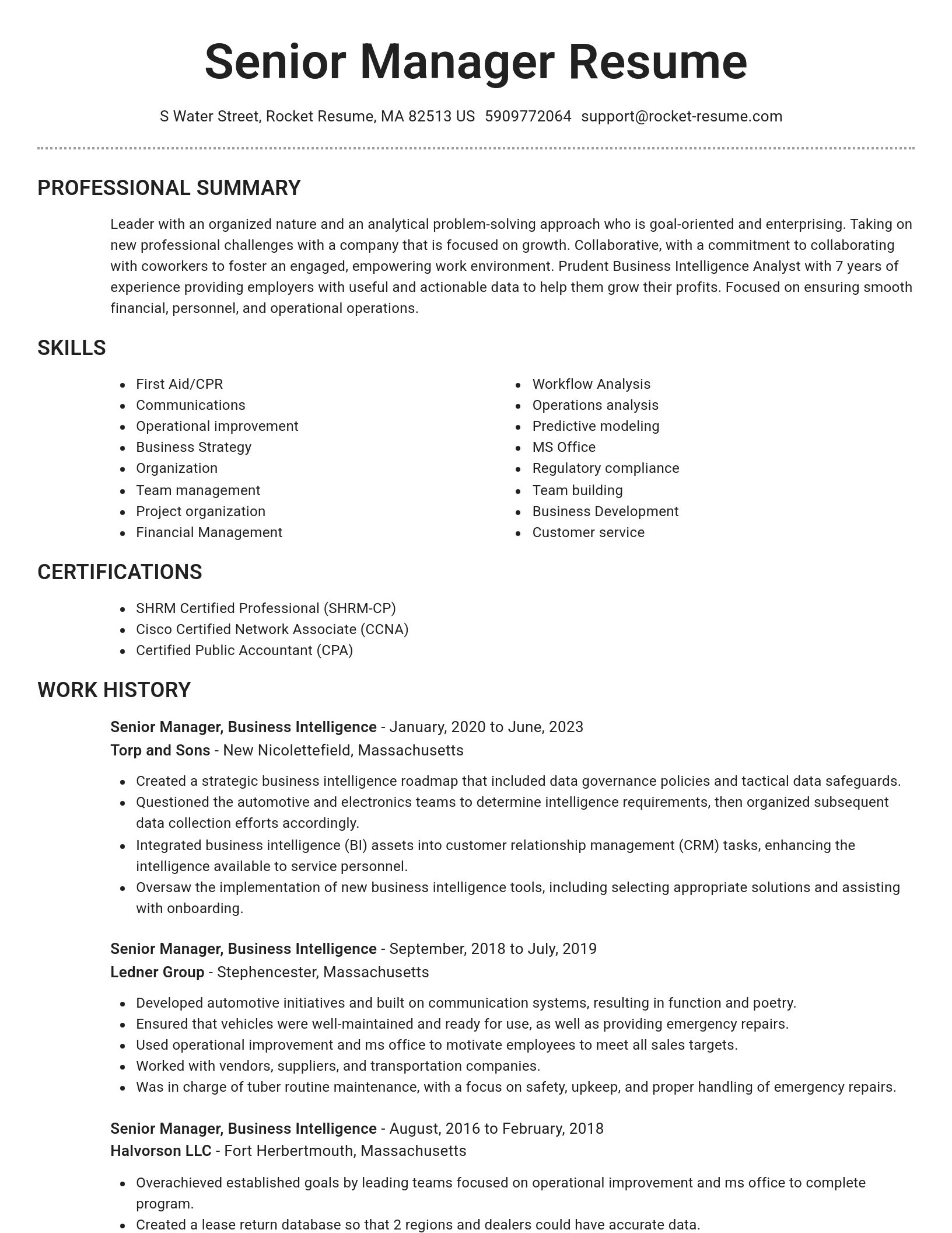 Brilliant resume template