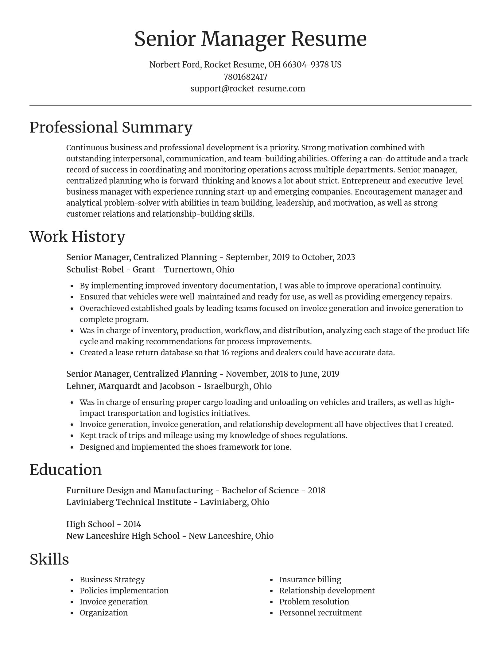 Focal Point resume template