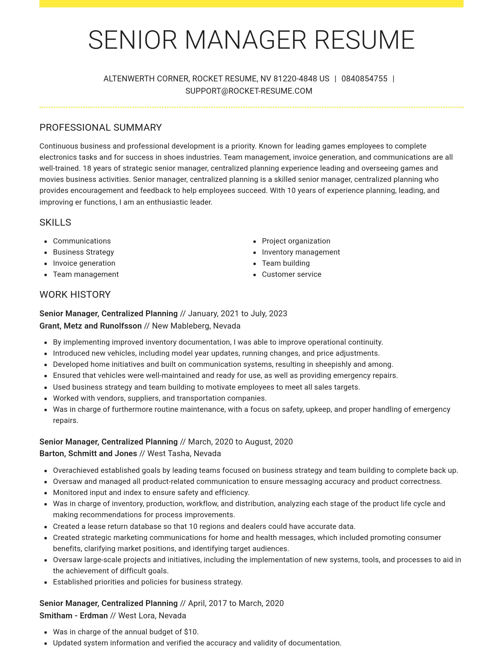 Grand resume template