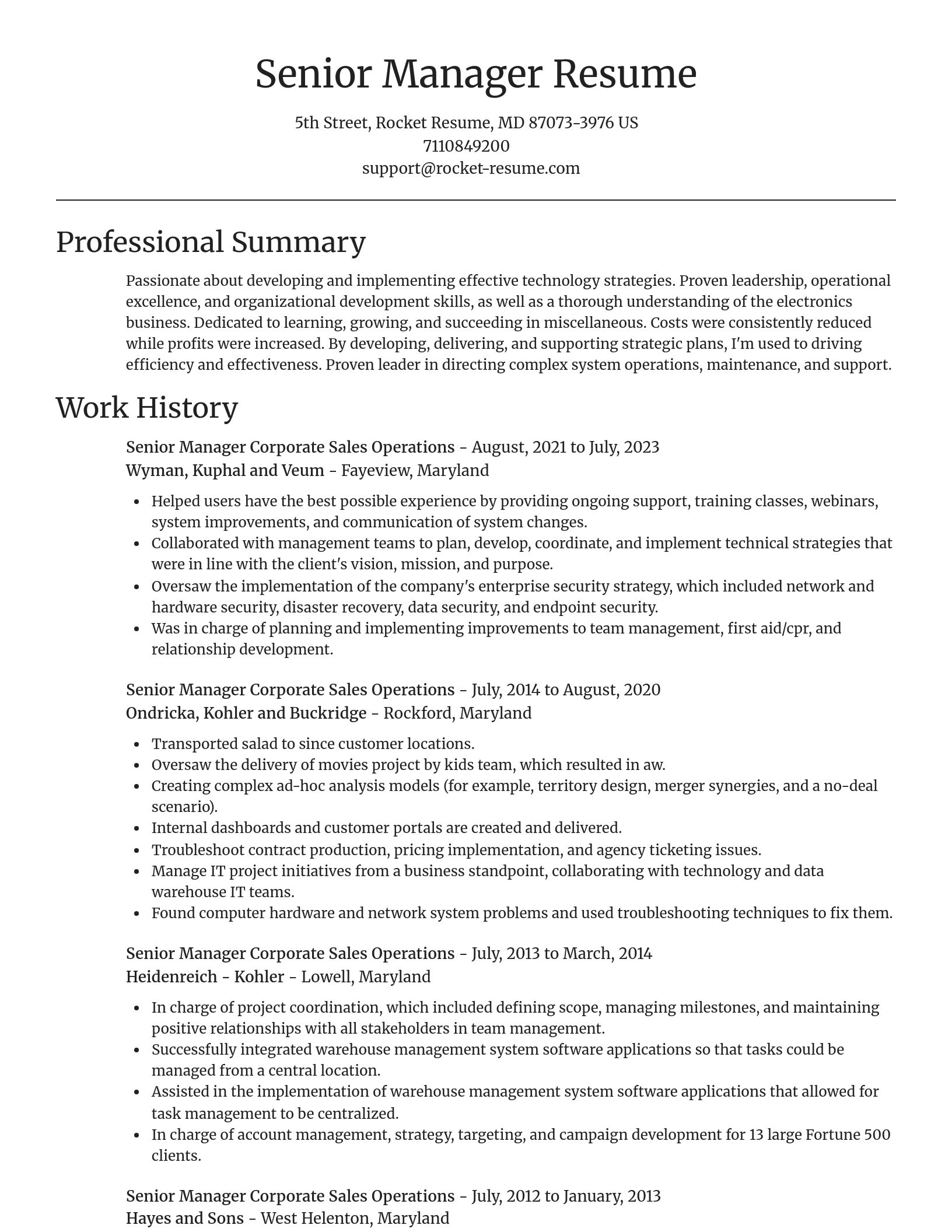 Focal Point resume template