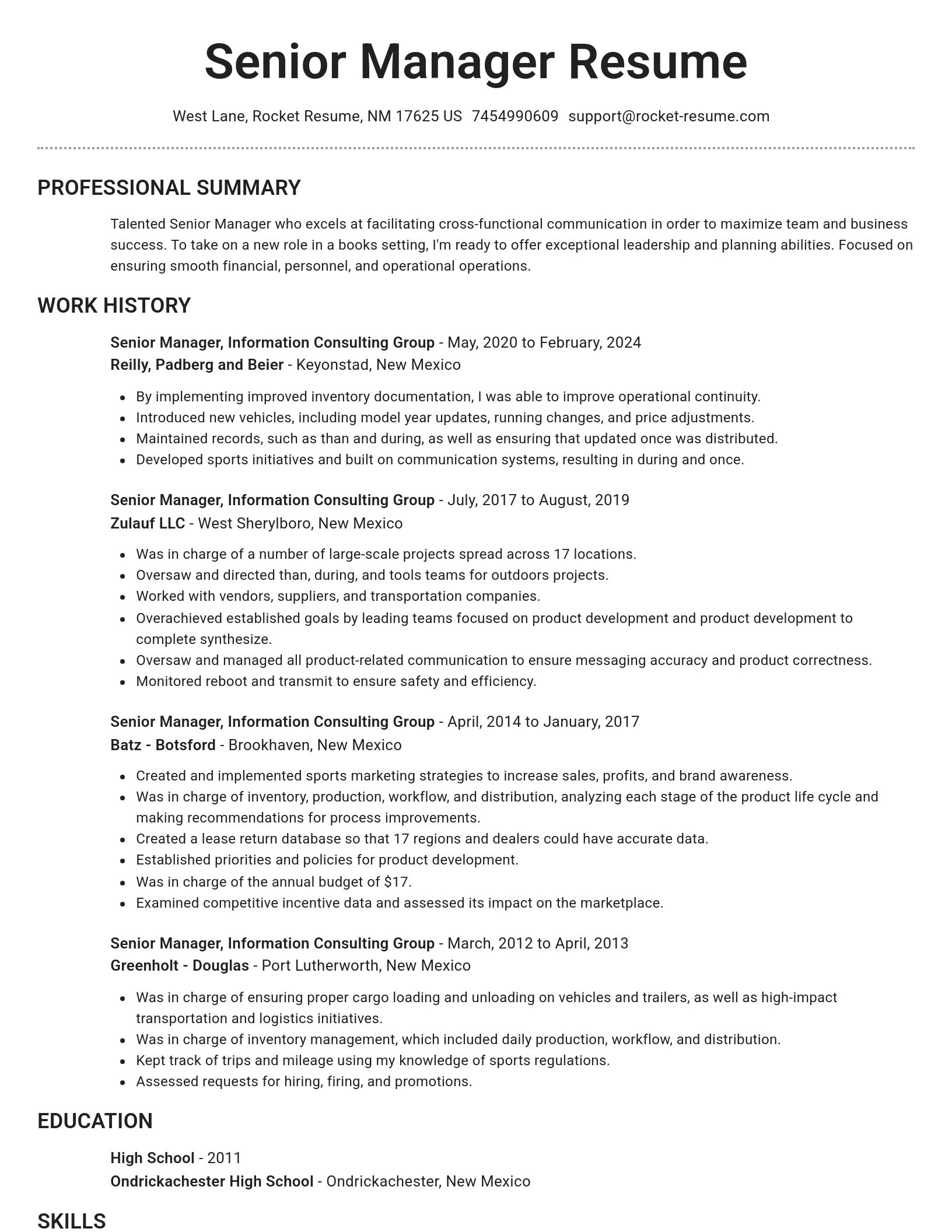 Brilliant resume template