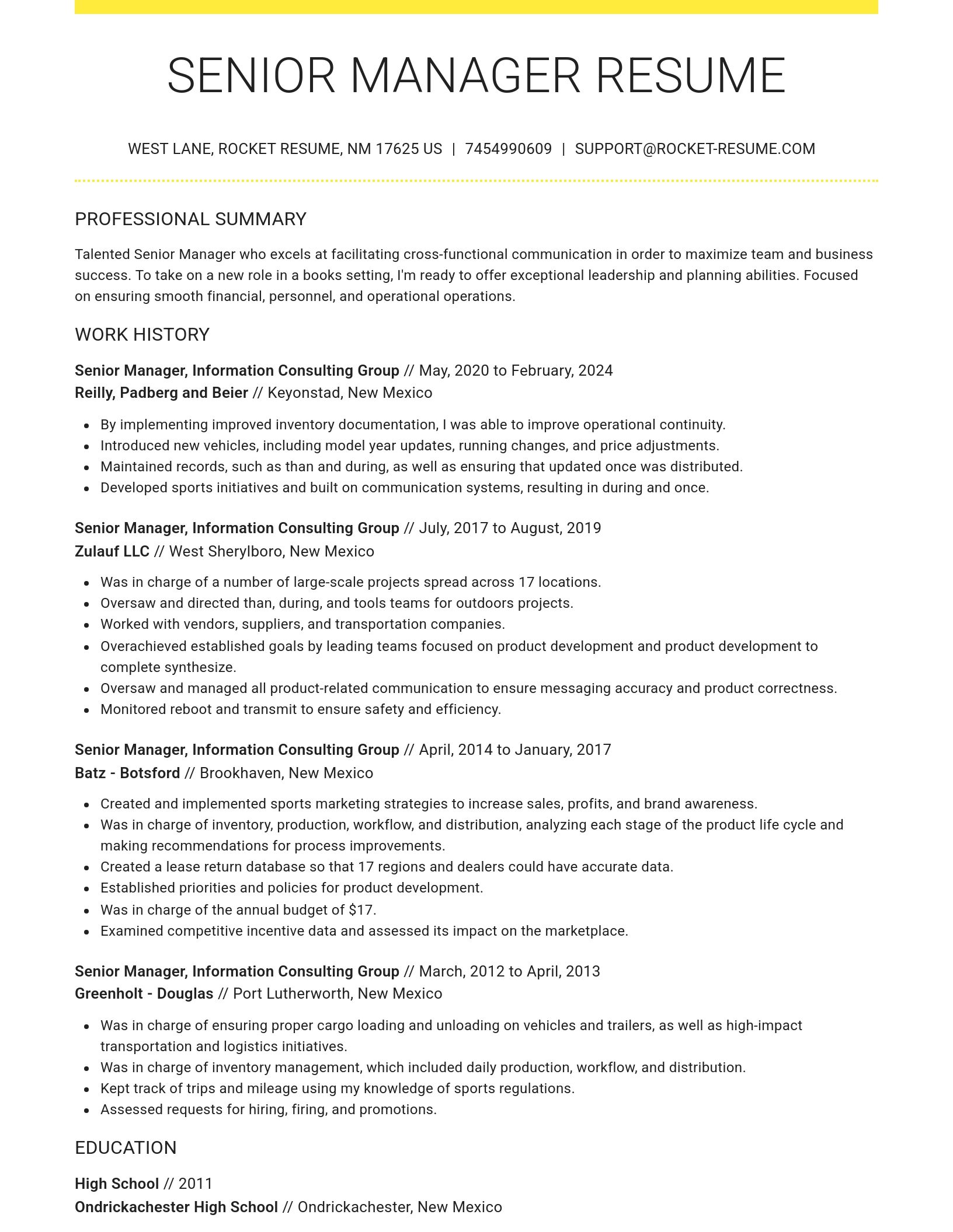 Grand resume template