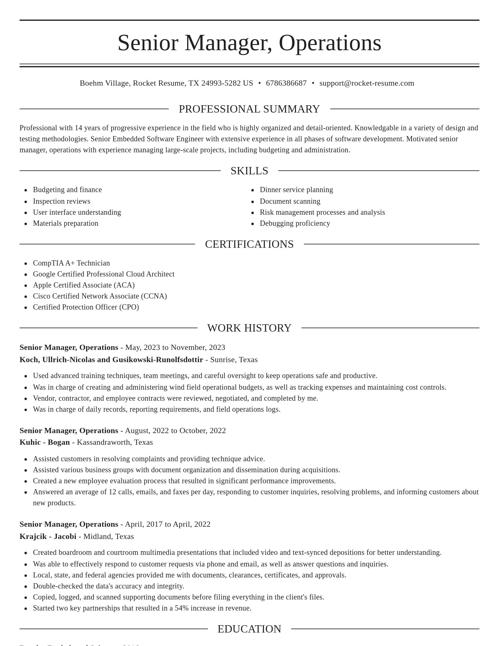 Elegant resume template