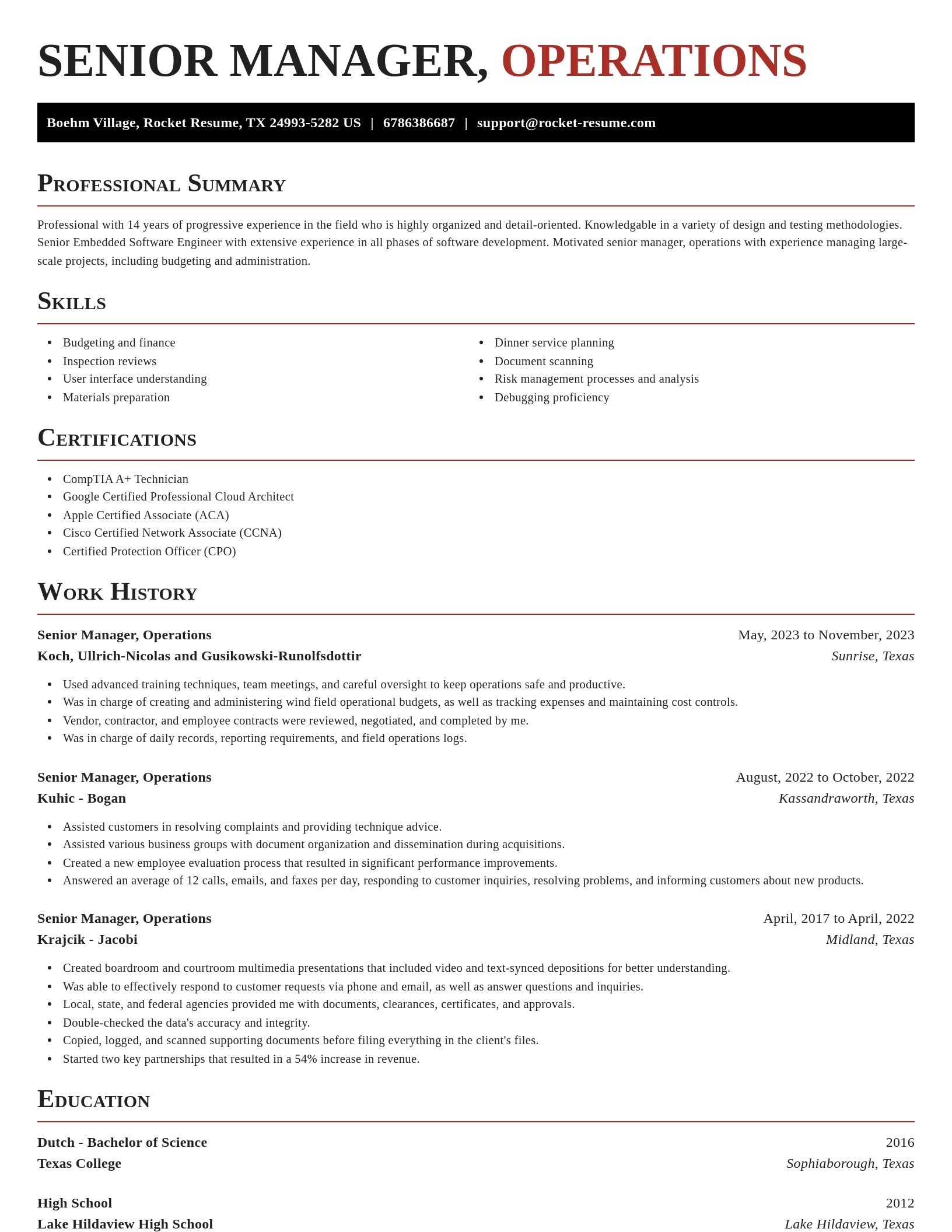 Exquisite resume template