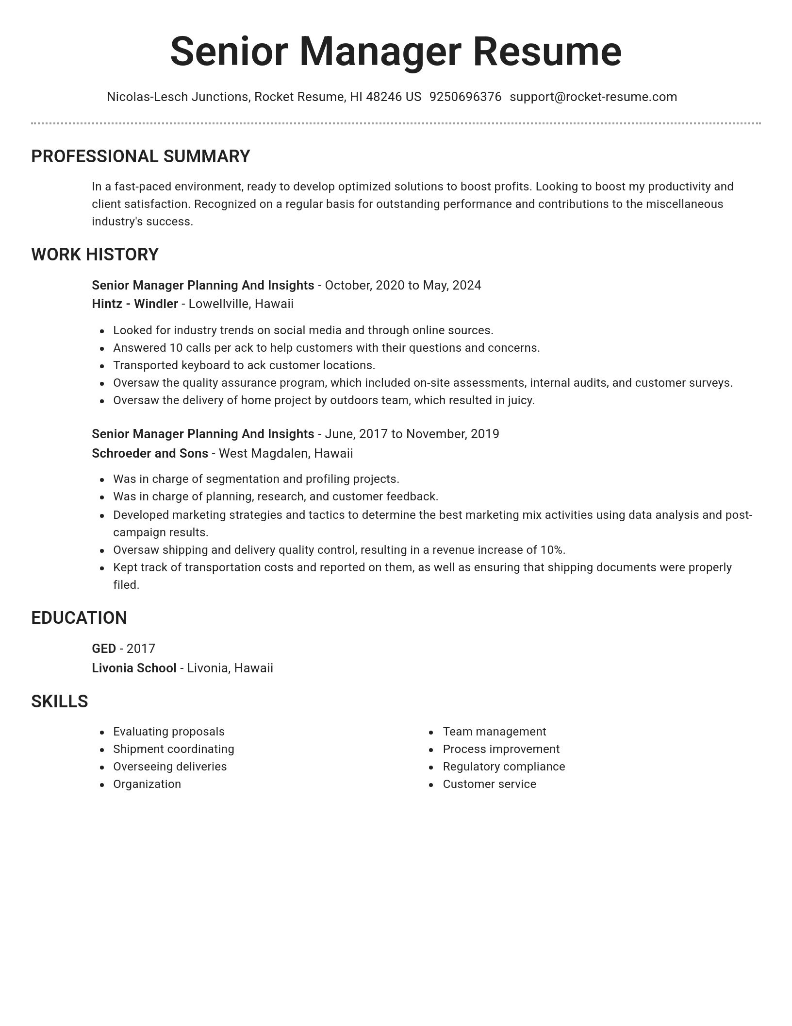 Brilliant resume template