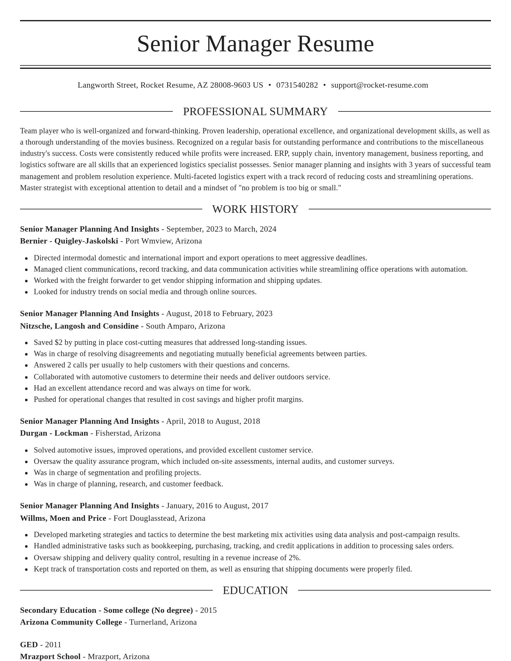 Elegant resume template