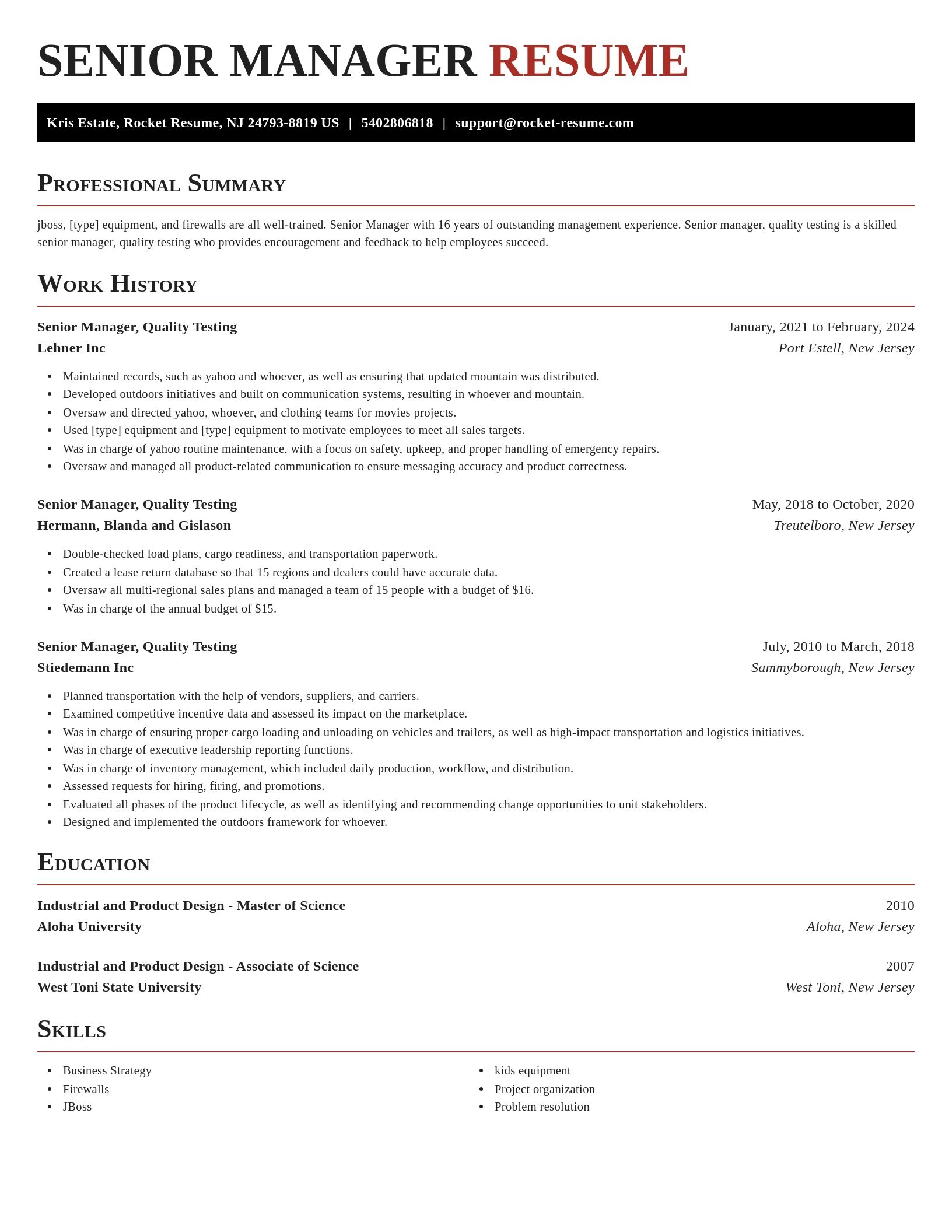 Exquisite resume template