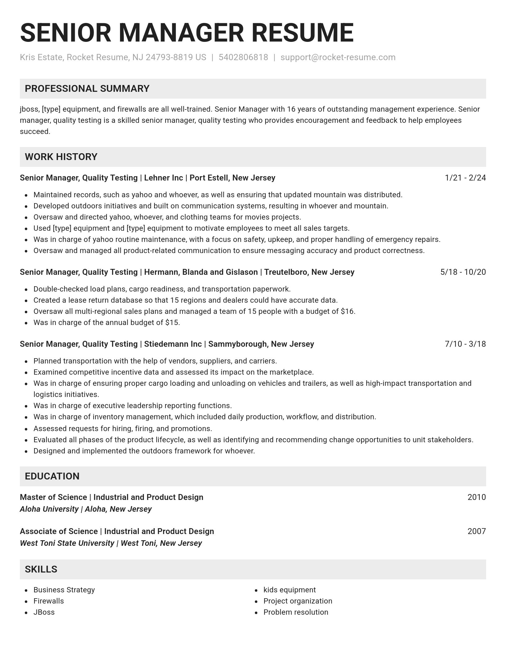 Genius resume template