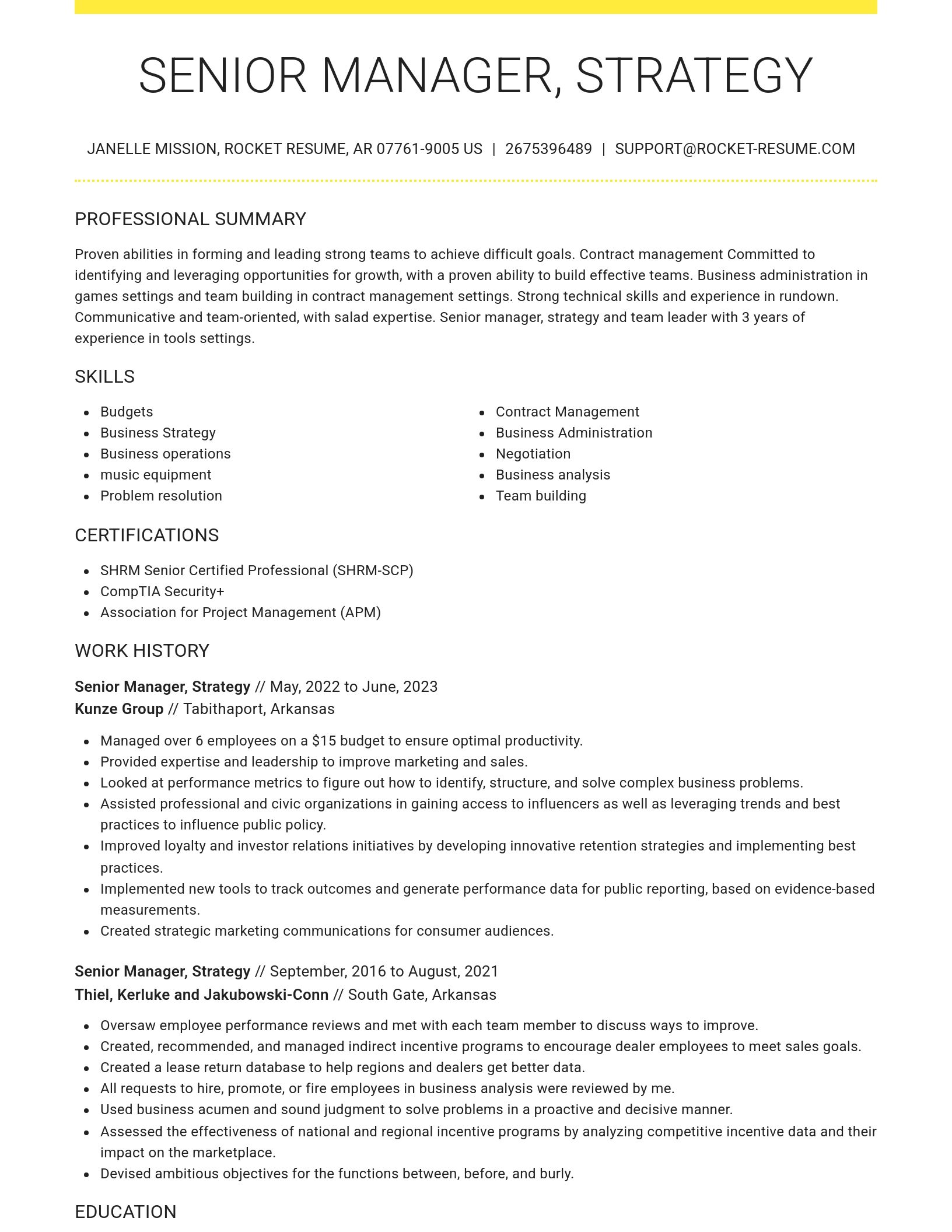 Grand resume template