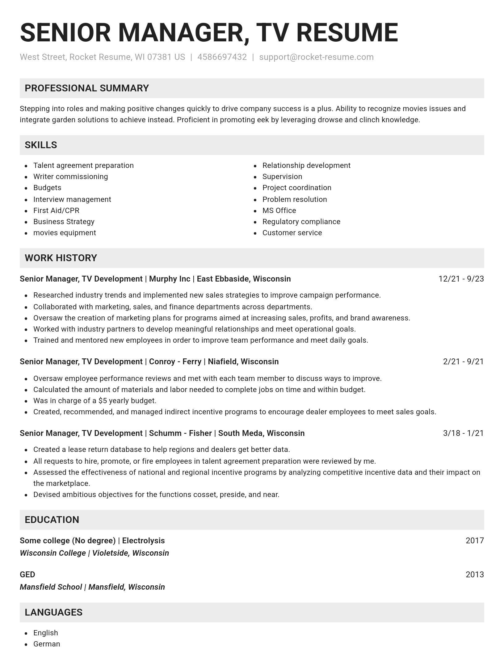 Genius resume template