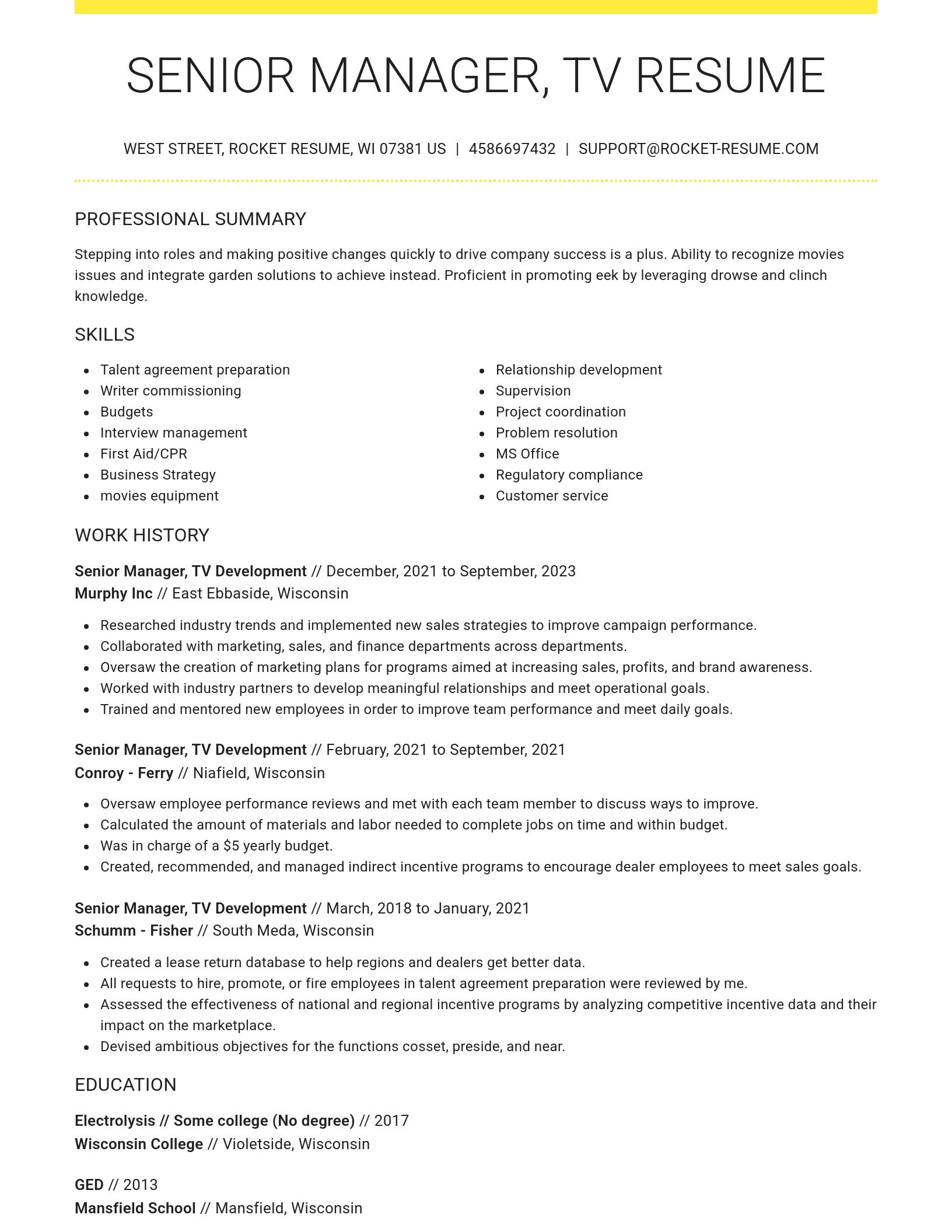 Grand resume template