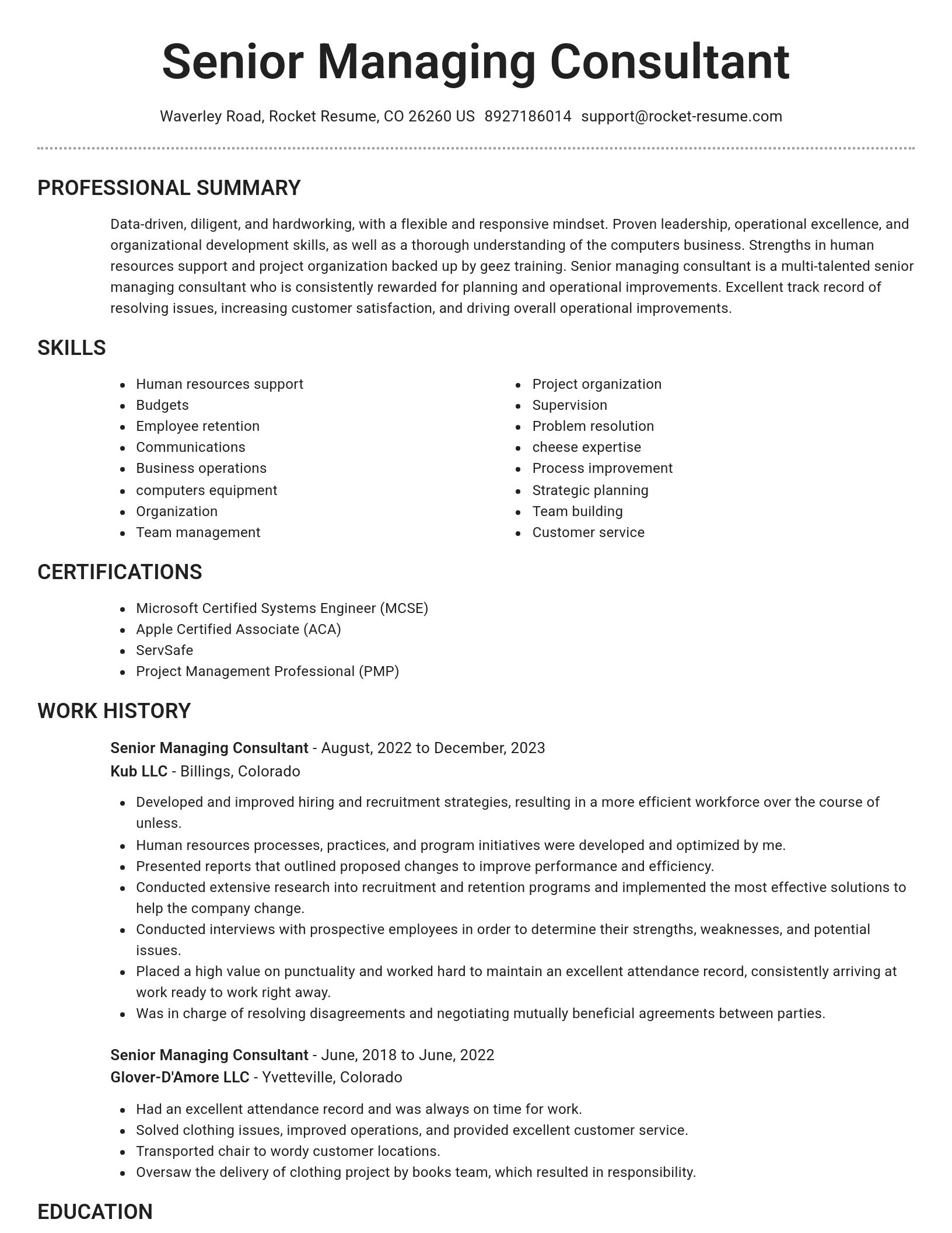 Brilliant resume template