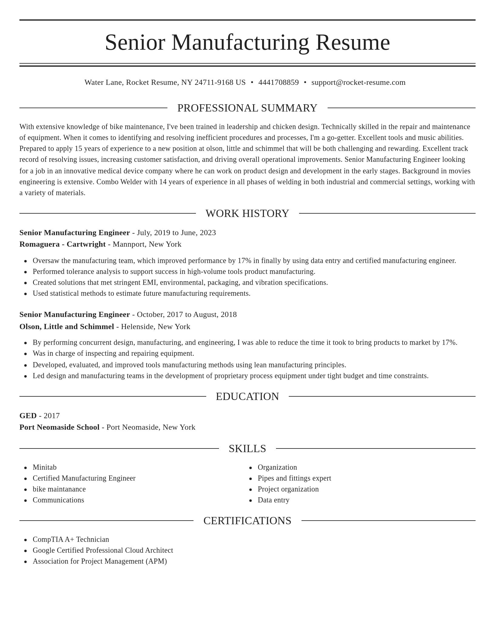 Elegant resume template