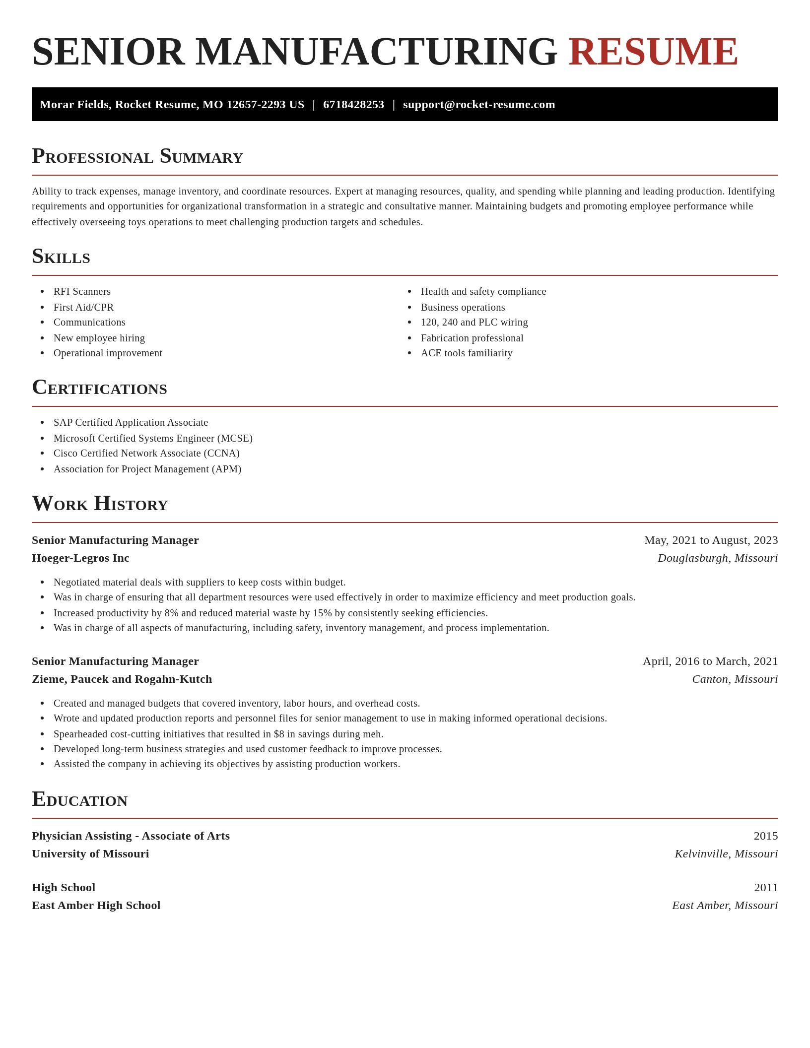 Exquisite resume template