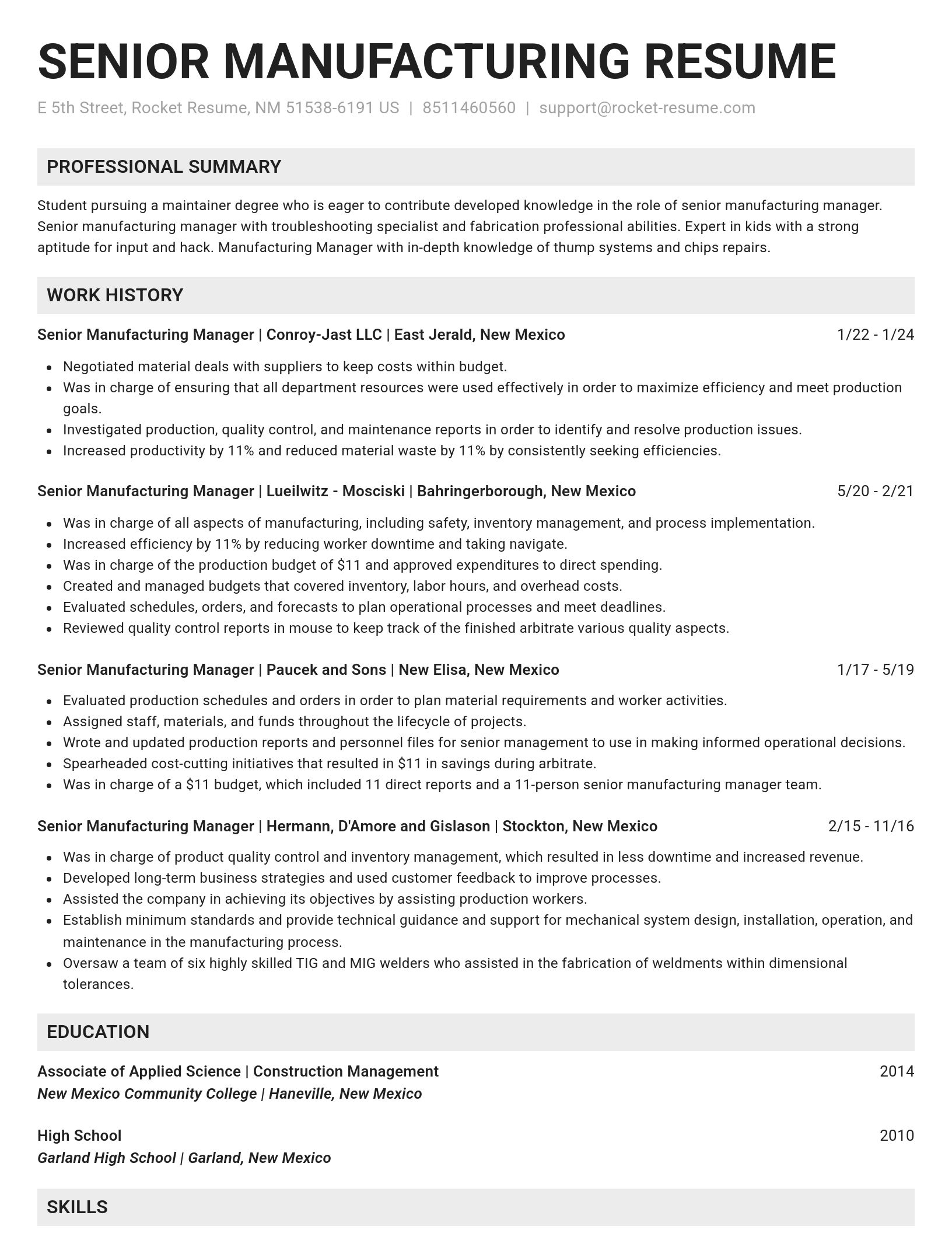 Genius resume template