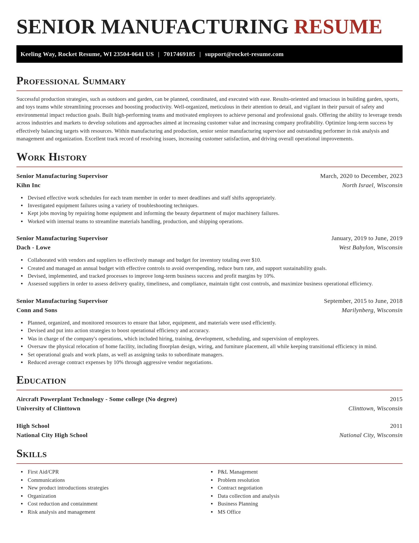 Exquisite resume template