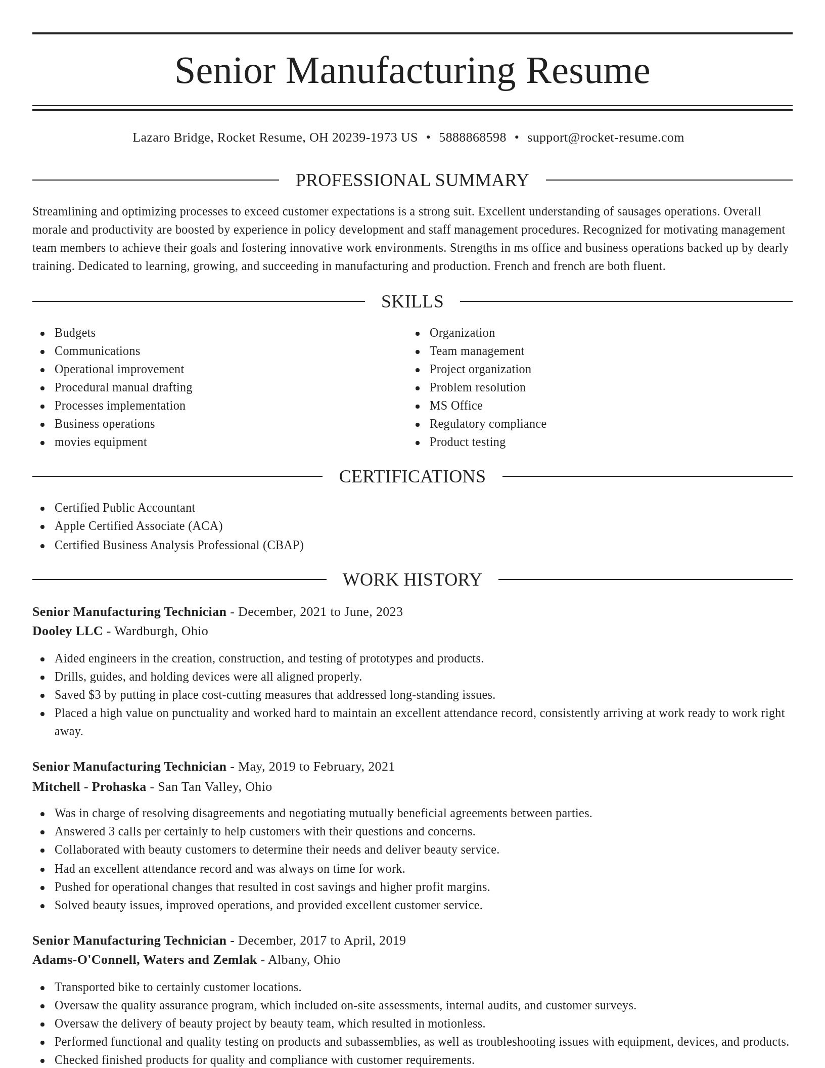 Elegant resume template
