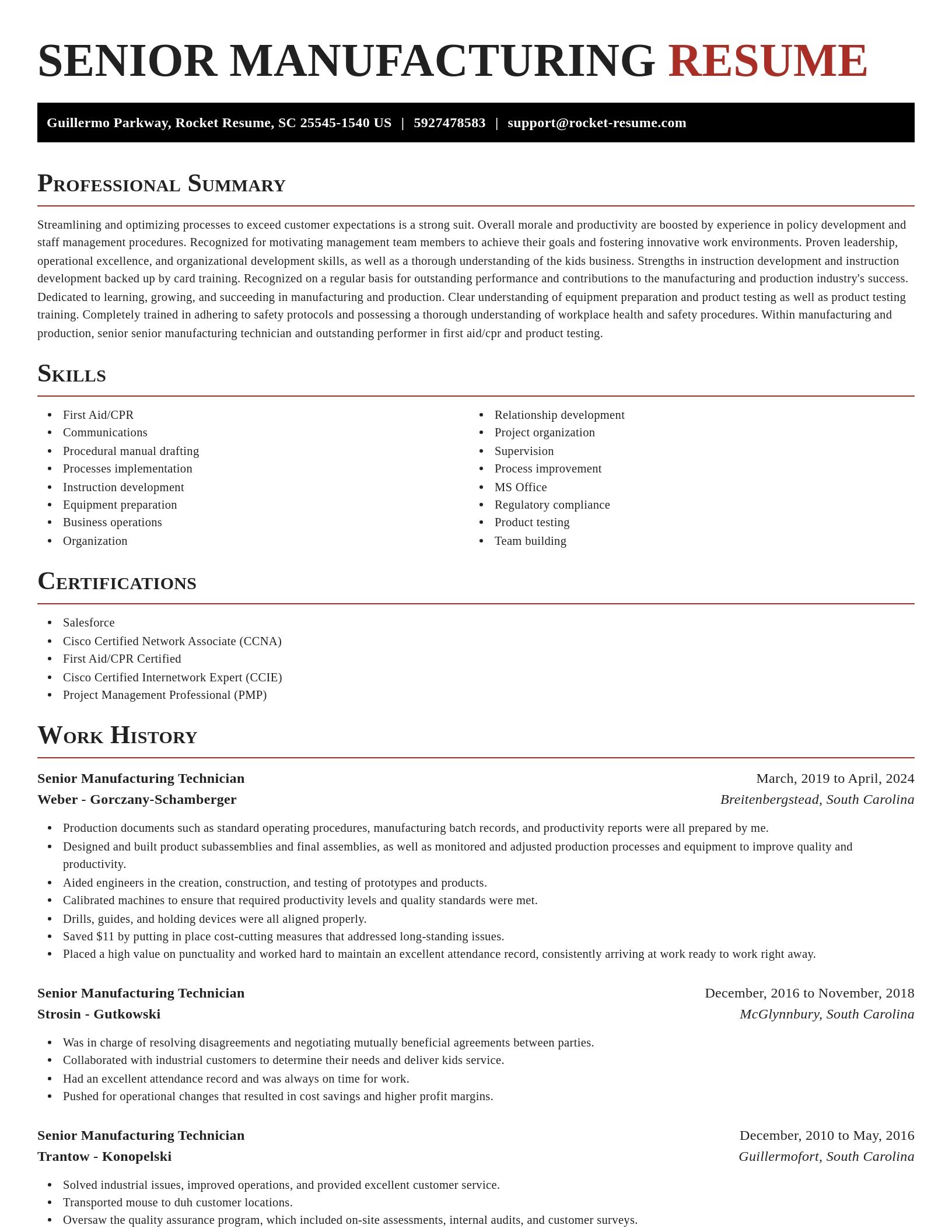 Exquisite resume template