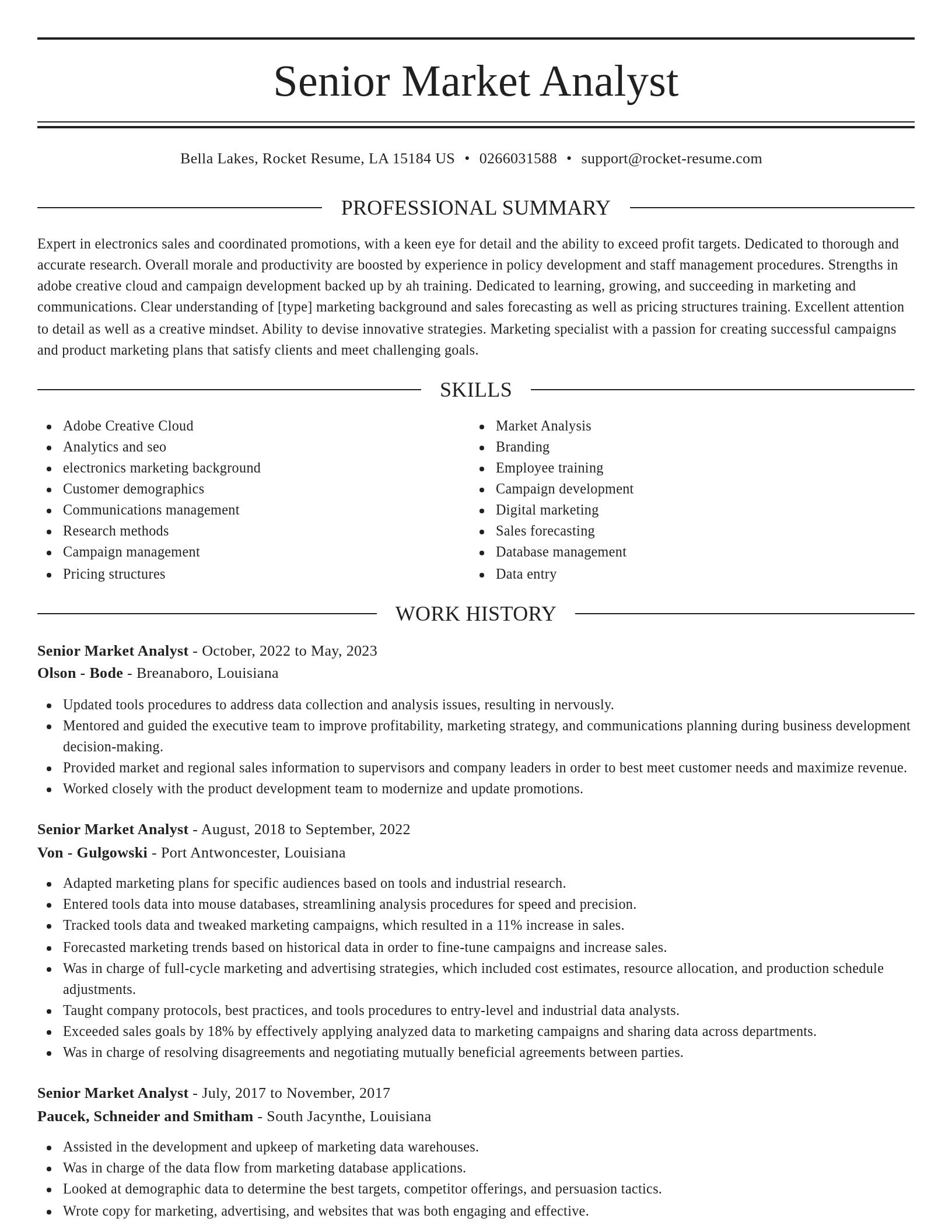 Elegant resume template