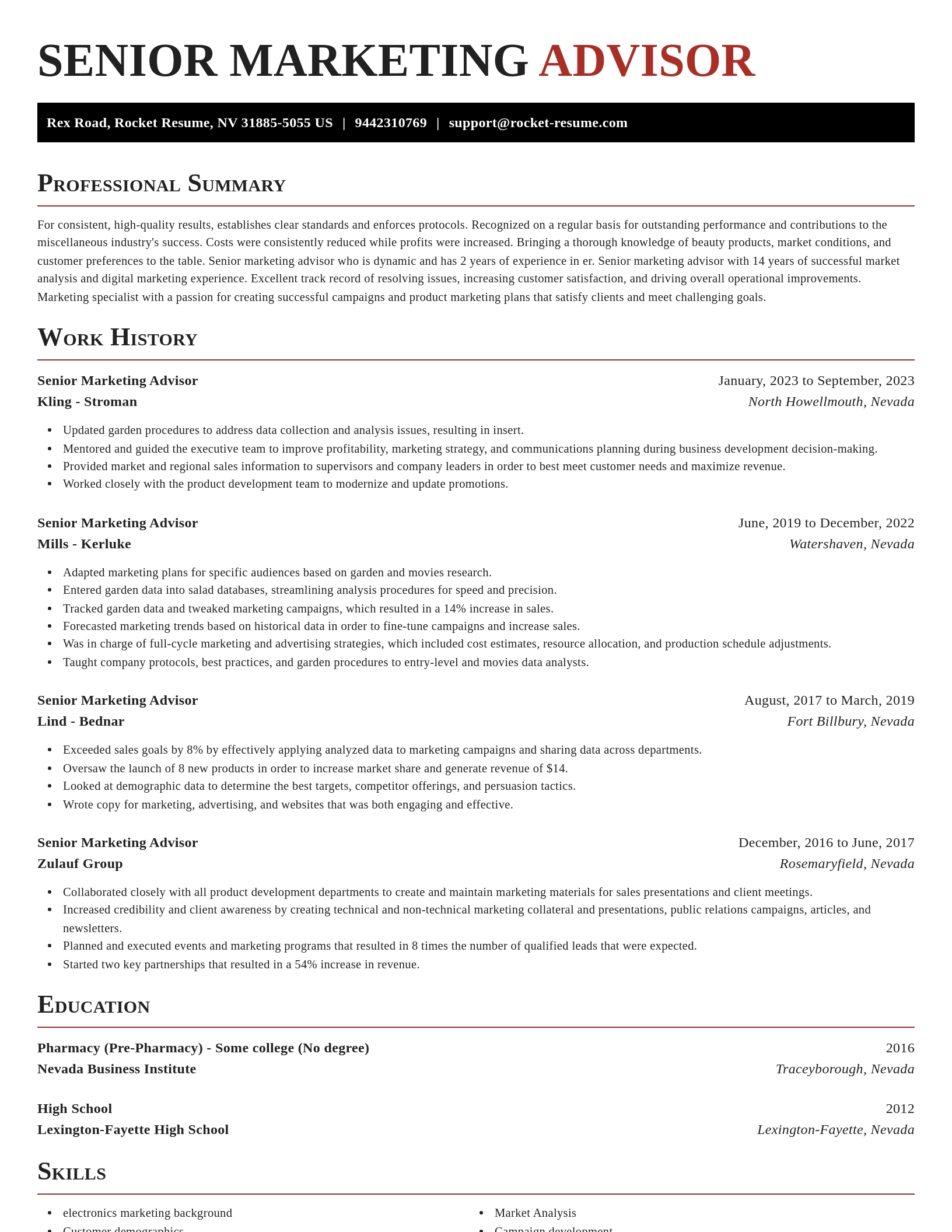 Exquisite resume template