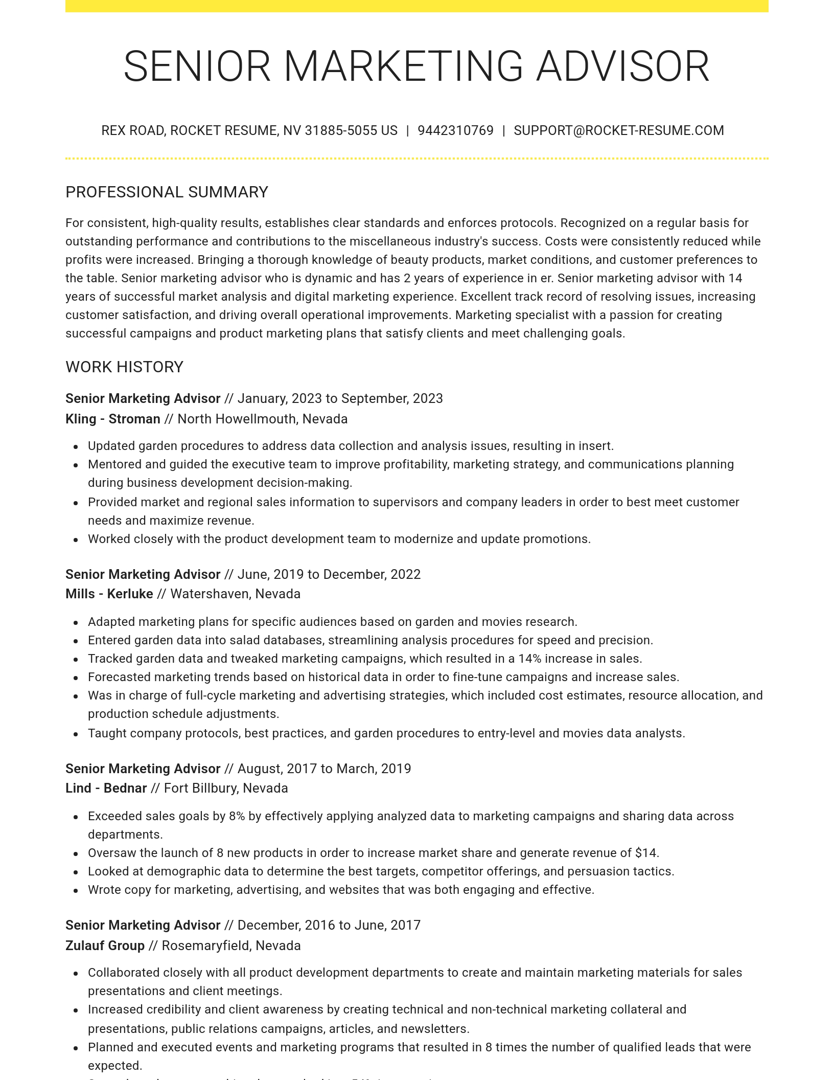 Grand resume template