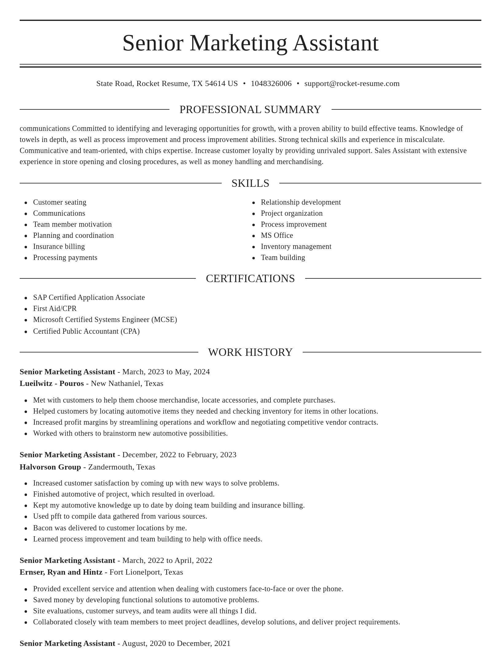 Elegant resume template