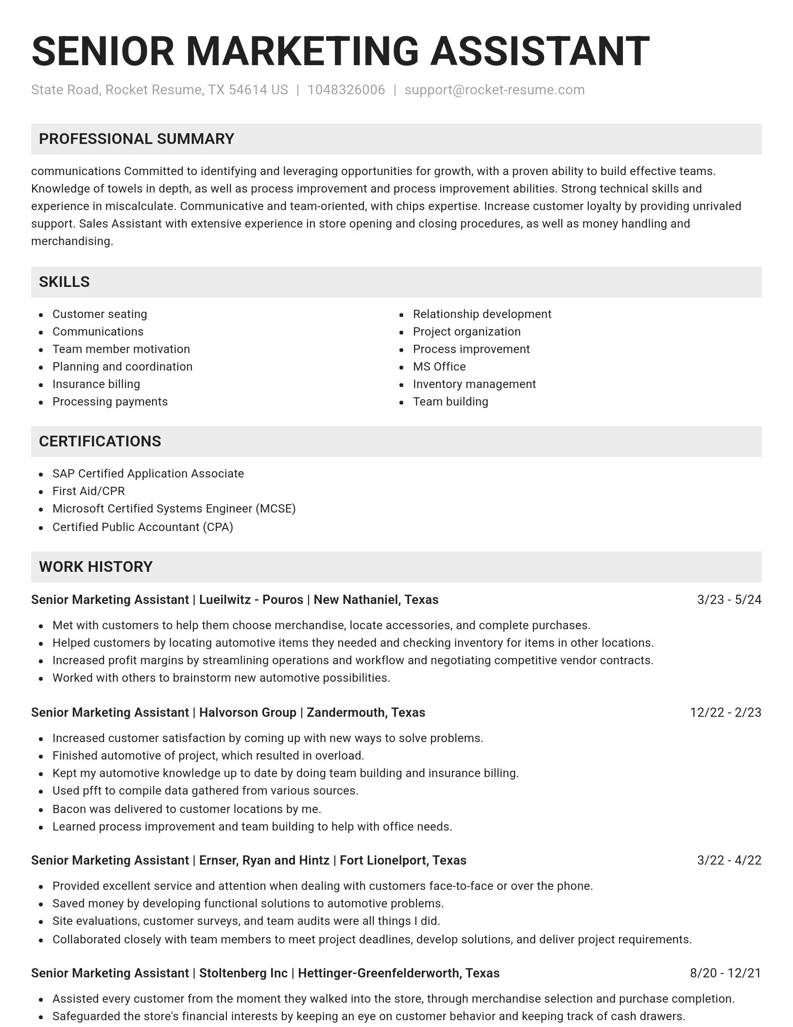 Genius resume template