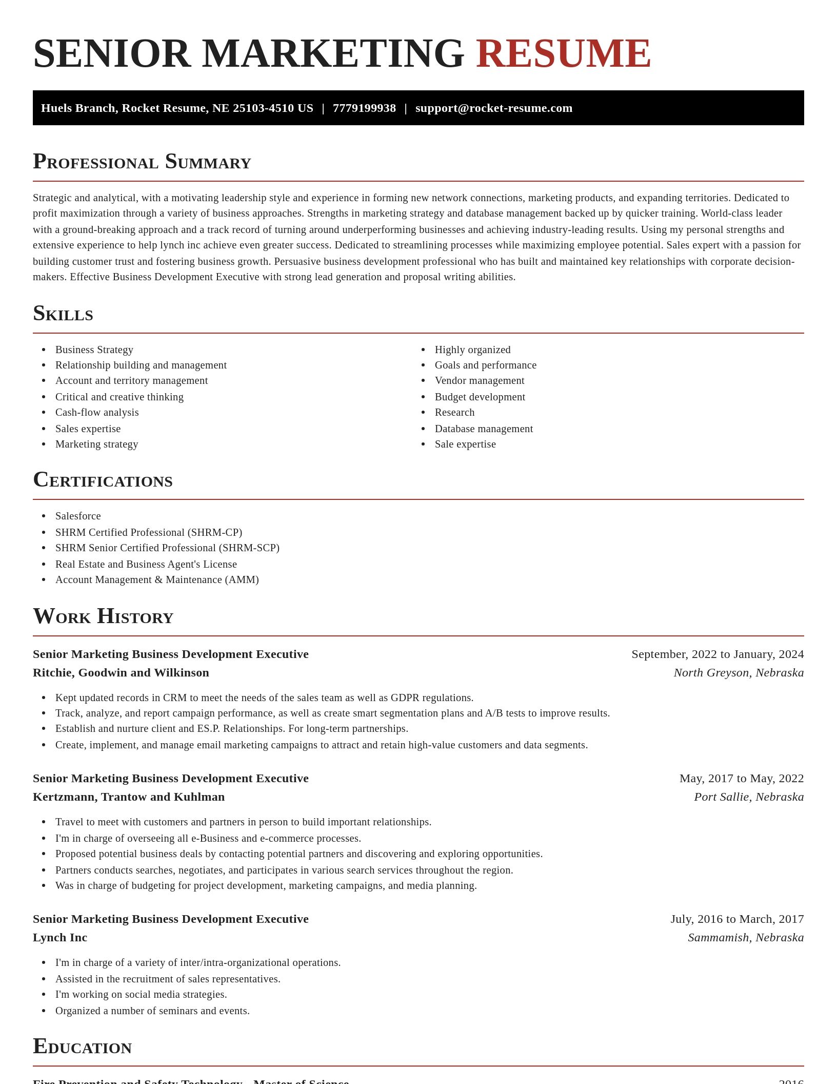 Exquisite resume template