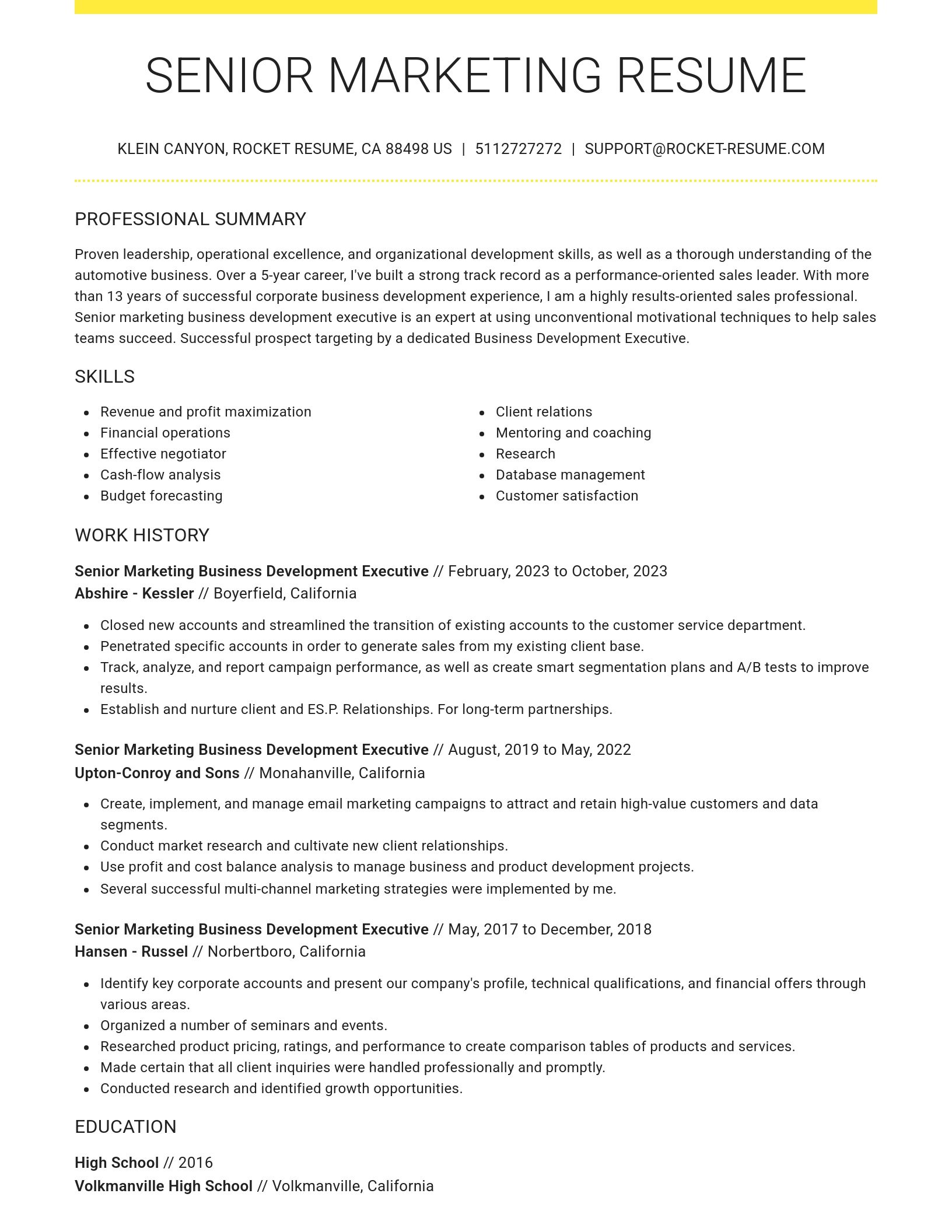 Grand resume template