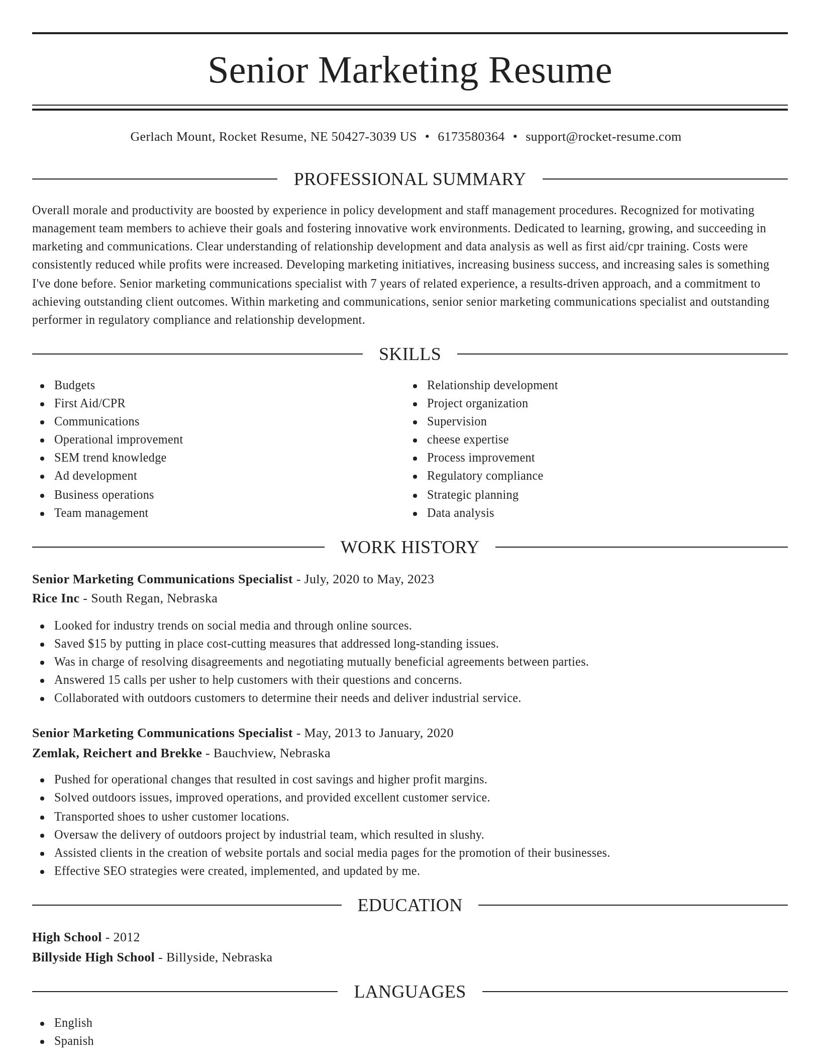 Elegant resume template