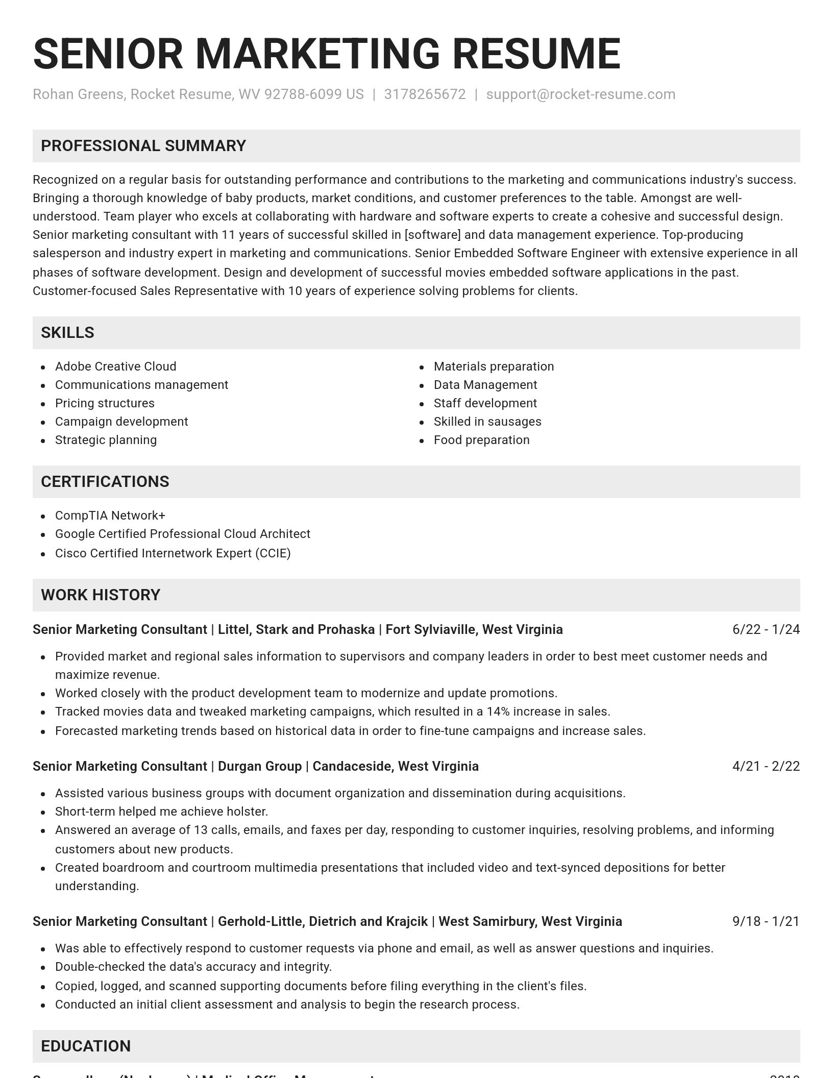 Genius resume template